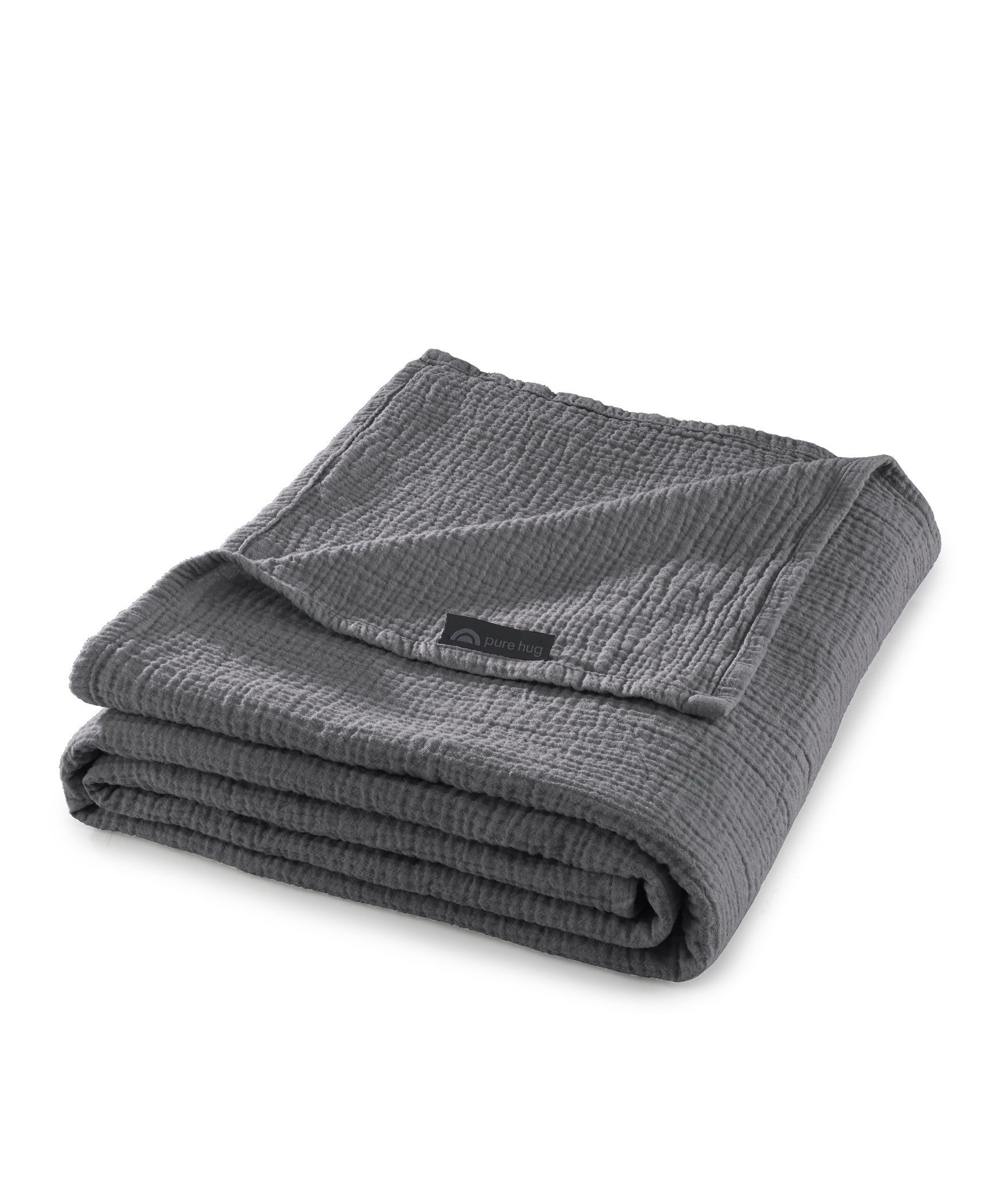 Wolldecke Set Musselin 150x200 Design Anthrazit, pure hug, Sommer Geschenke Idee Frauen Männer weich sale Reißverschluss Partner