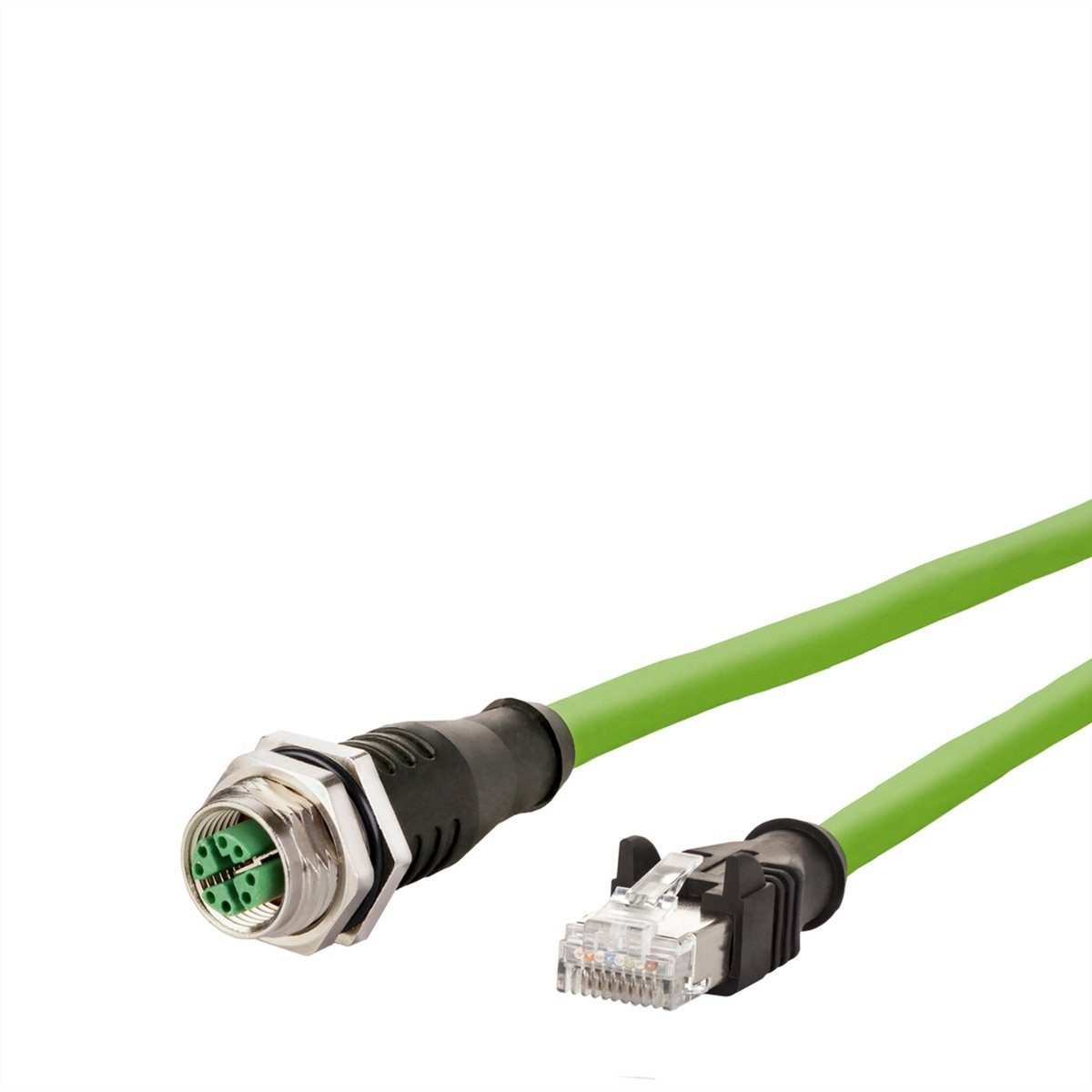 Metz Connect Verbindungsleitung M12 BU-RJ45 ST, 8-pol X-kodiert LAN-Kabel, M12-X Männlich (Stecker), RJ-45 (8P8C) Männlich (Stecker) (100.0 cm), gerade-gerade, 142M2X25010