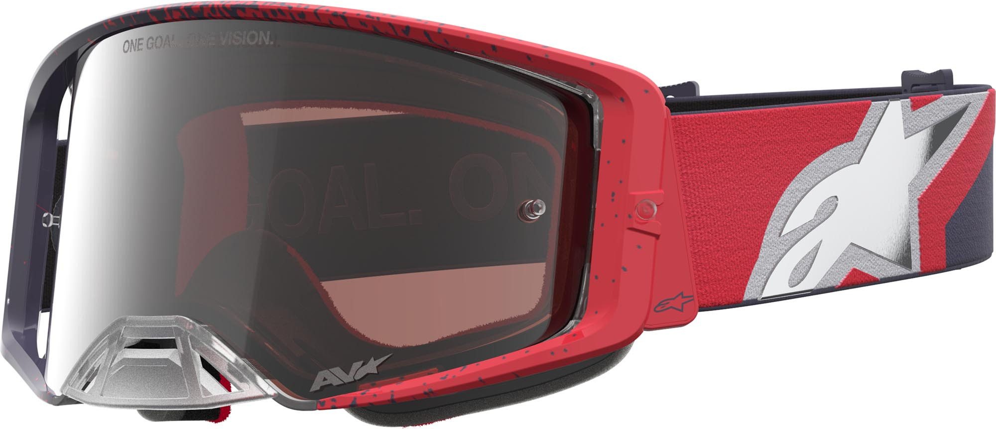 Alpinestars Motorradbrille Supertech Hiten Mirror Motocross Brille, Mit Band,Verspiegelt