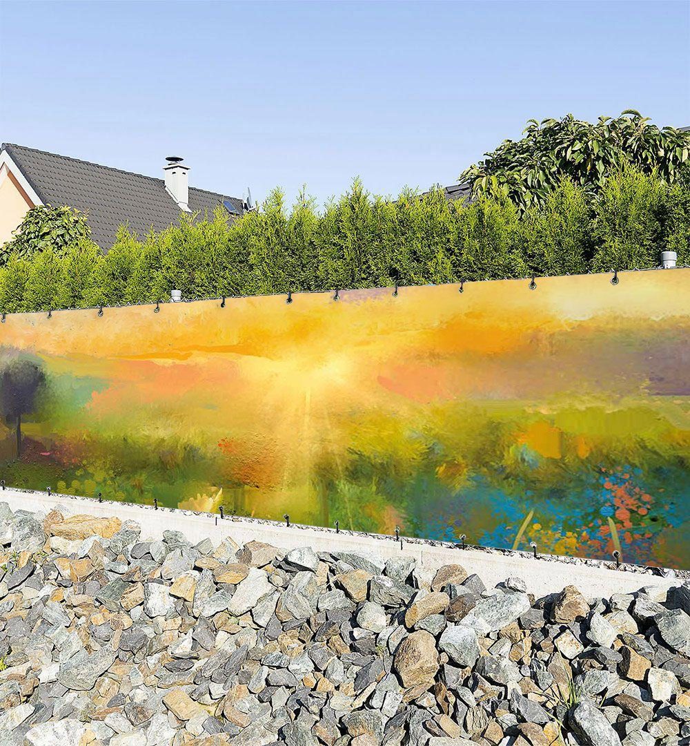 MyMaxxi Sichtschutzzaunmatten Zaunbanner Sonnenaufgang Sichtschutz Garten Zaun, (Sonnenaufgang)