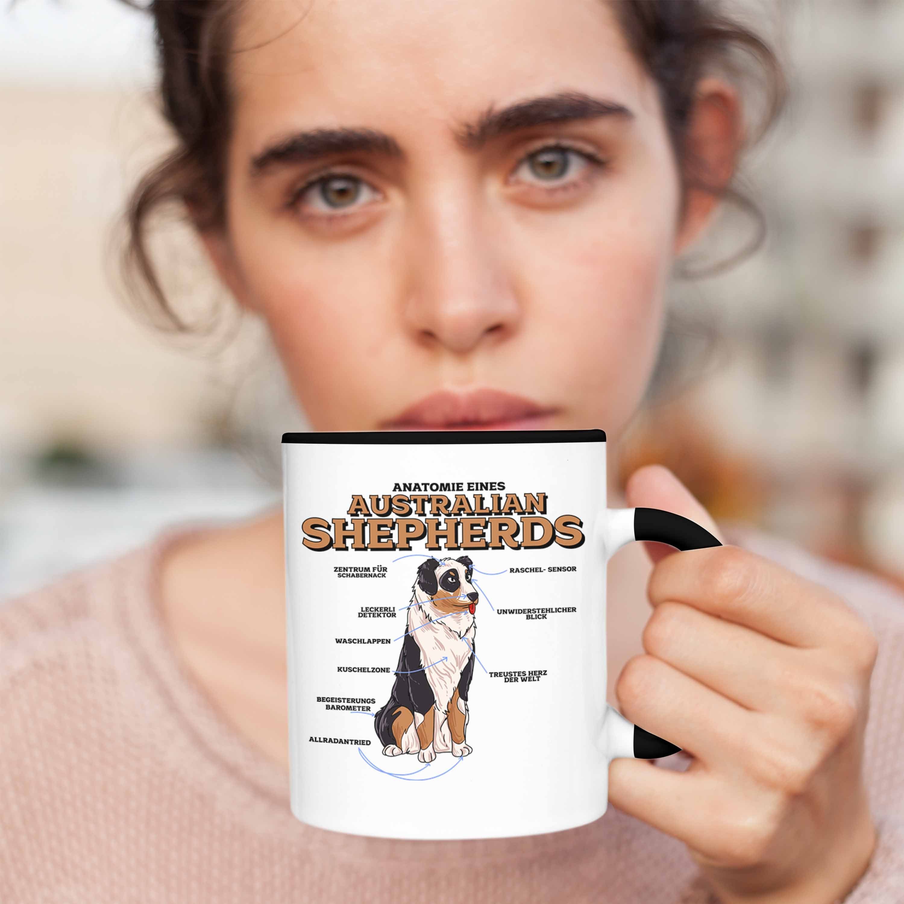 Lustige Trendation Liebhaber Tasse Geschenkidee für Shepherd Schwarz Australian Tasse