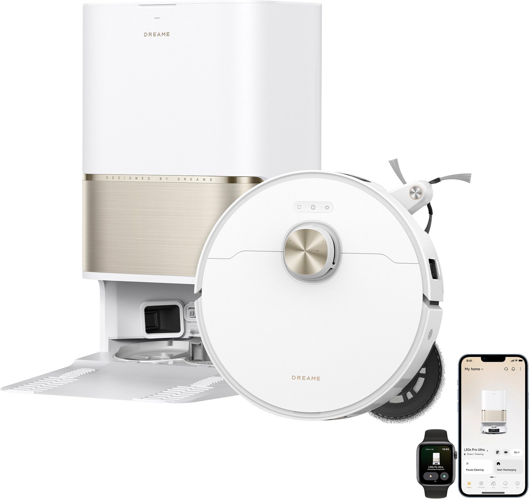 Dreame Saugroboter L50s Pro Ultra, 600 W, beutellos, Basisstation, App-Steuerung