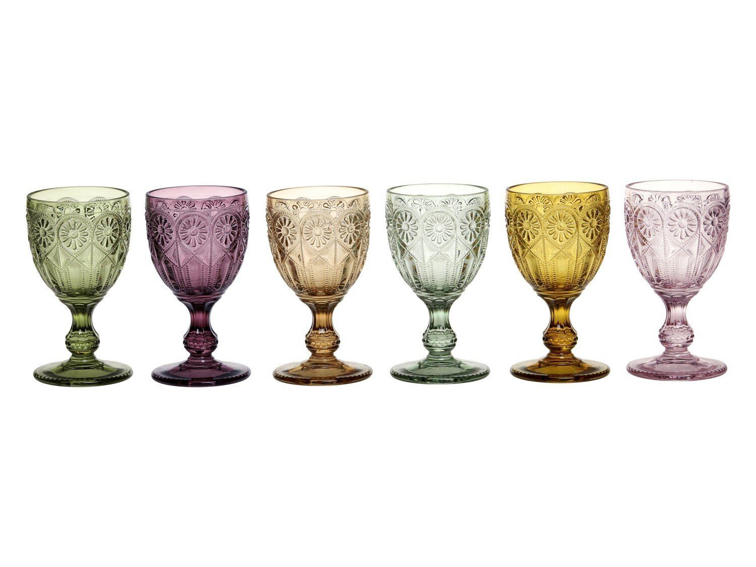 Chic Antique Weinglas Saint Emilion Келихи im 6er Set Muster, Glas