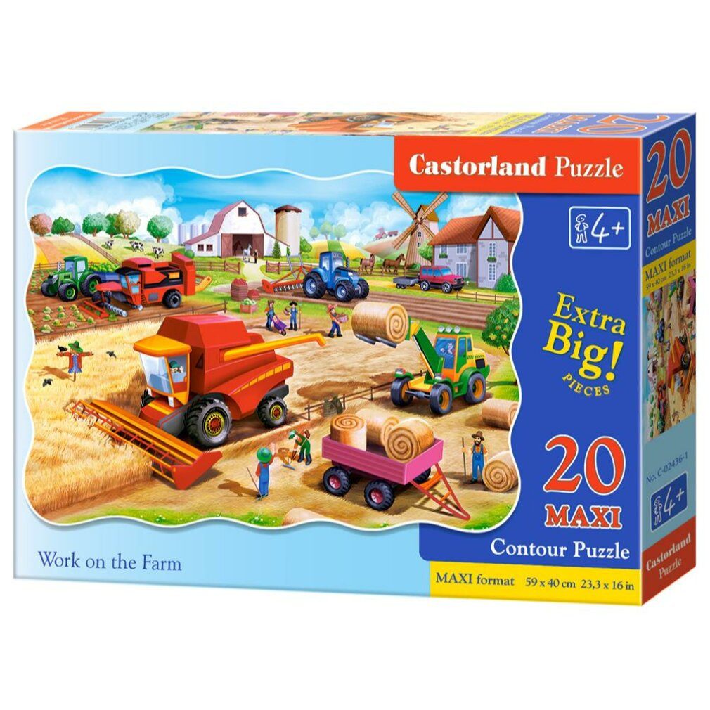 Castorland Puzzle Puzzle Landarbeit MAXI 20 Teile, Puzzleteile