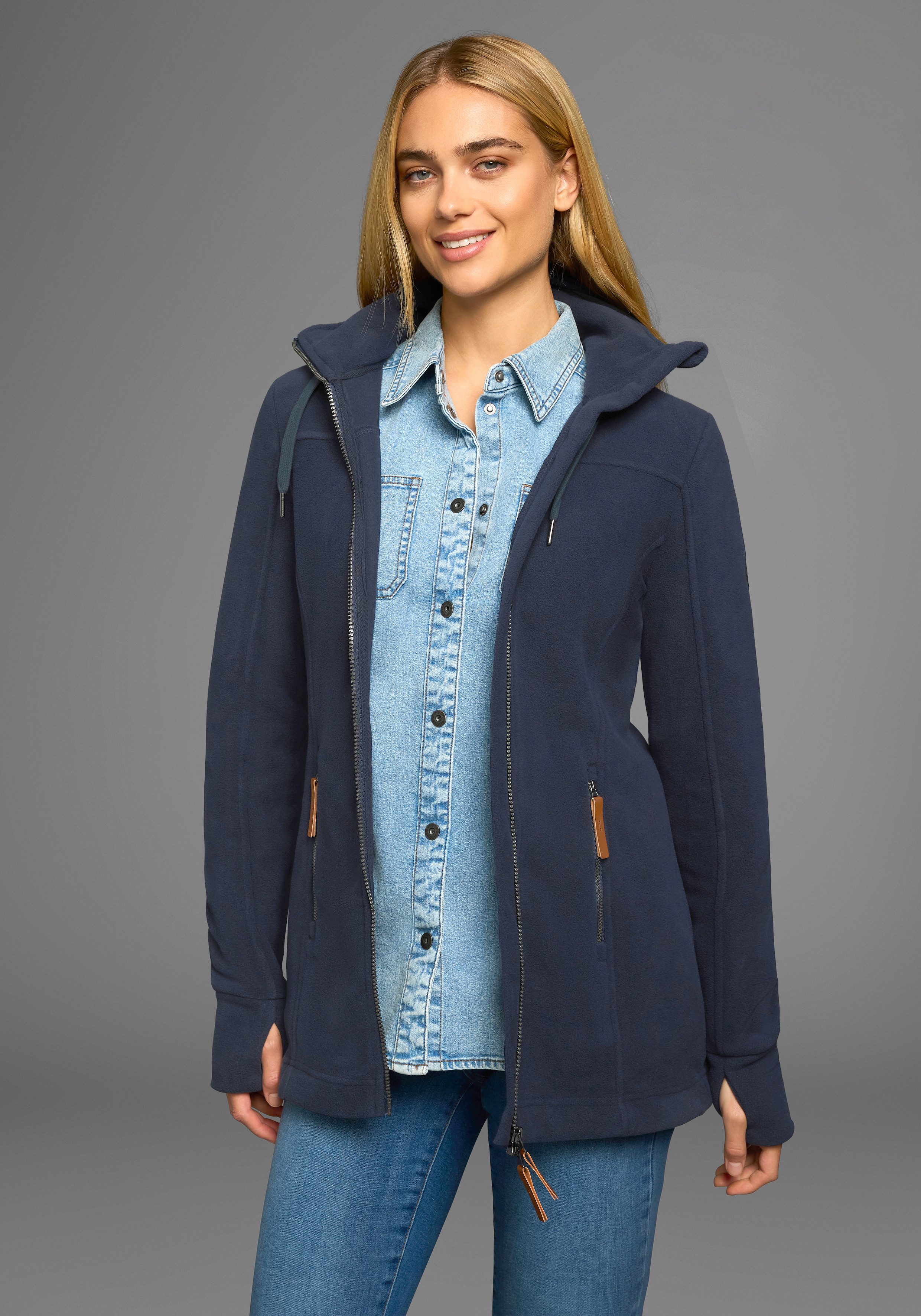 Polarino Fleecejacke aus Fleece, atmungsaktiv, schnell trocknend – Bild 3 von 5