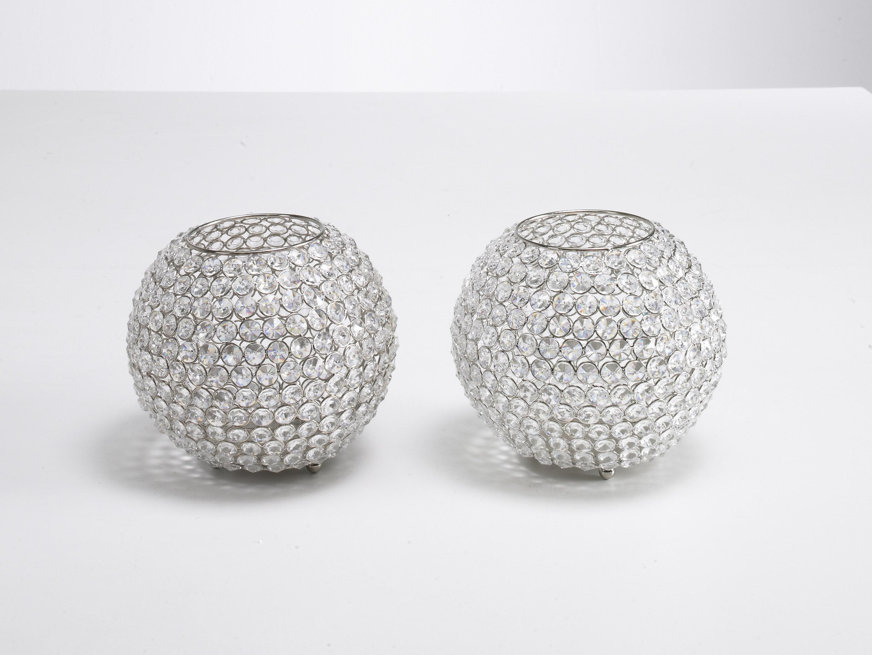 Home affaire Windlicht Kristall (Set, 2 St)