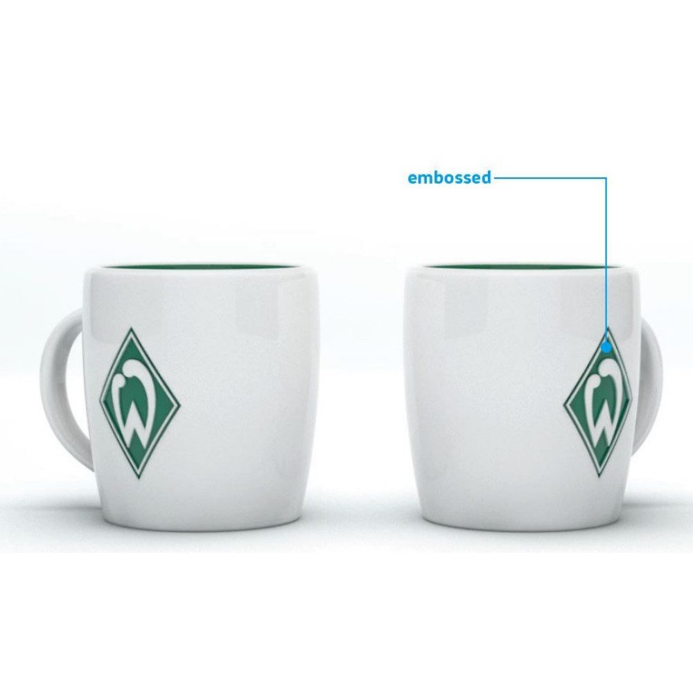 Werder Bremen Becher SV Werder Bremen Tasse Logo weiß, Keramik