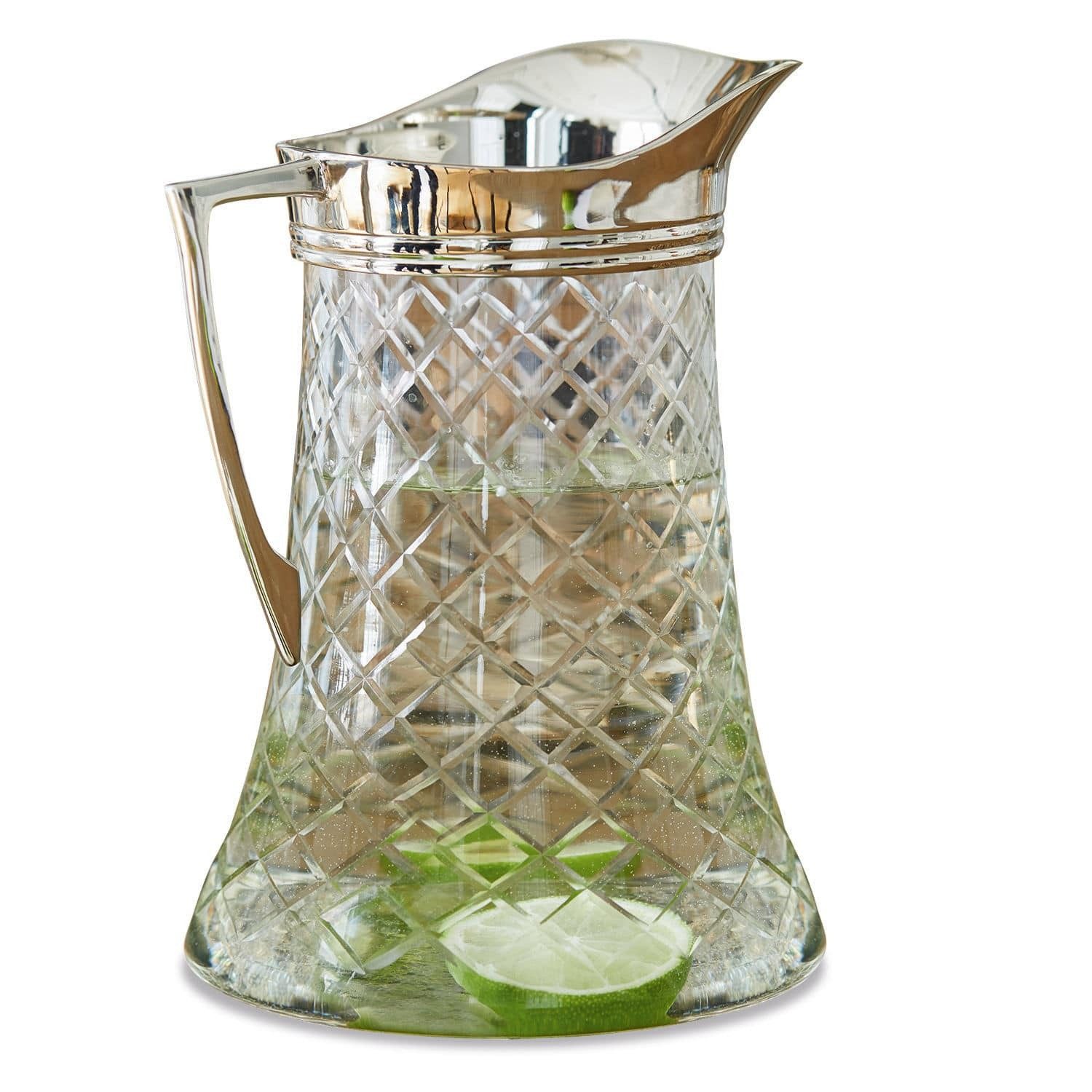 Wasserkaraffe Krug Meloisey klar/silber
