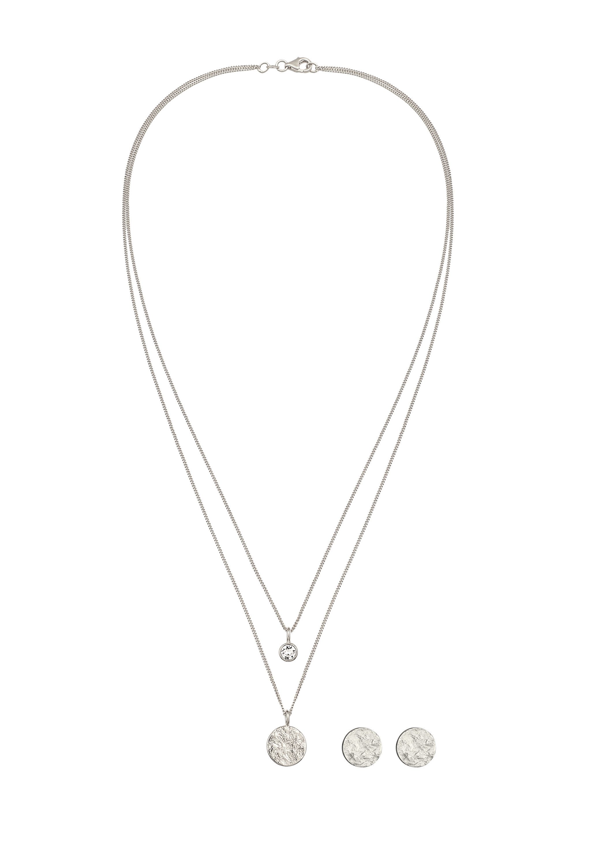 Elli Schmuckset mit Kristallen von Swarovski® Weiß 925 Sterling Silber