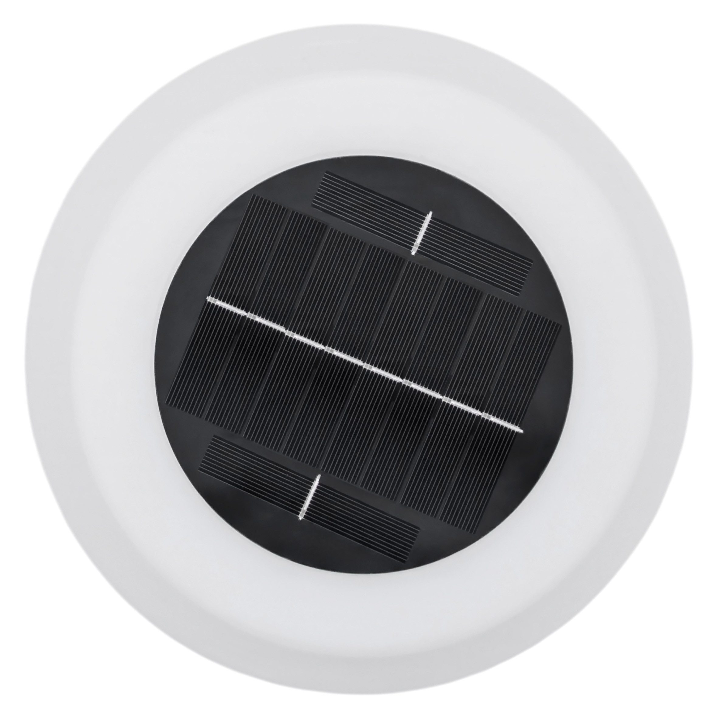 Spetebo LED Solarleuchte Stehlampe für Außen und Innen mit 32 LED, Dämmerungssensor, LED fest integriert, kalt weiß, Solar Standleuchte auf 3 Beinen auch per US – Bild 4 von 5