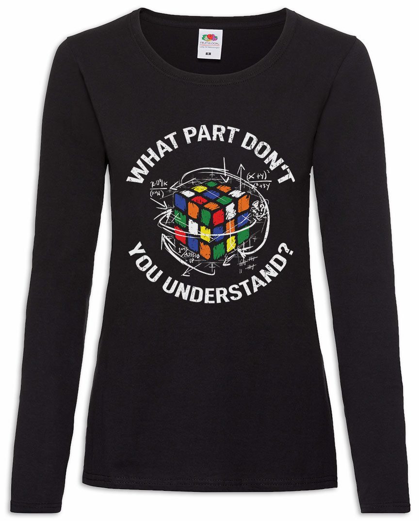 Langarmshirt Cube Understand Damen Langarmshirt Zauberwürfel 80s Magic Speed Cubing
