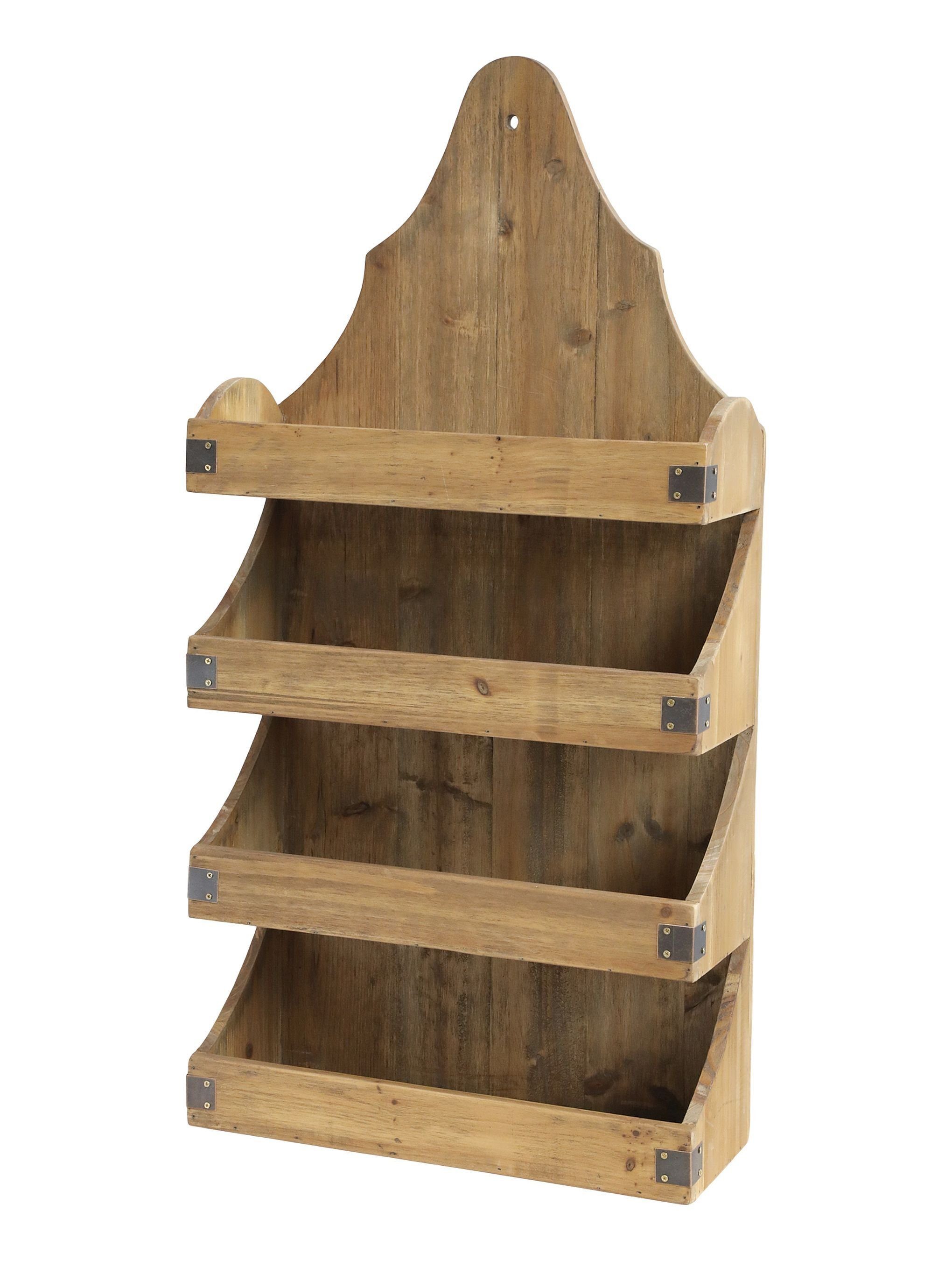 Chic Antique Wandregal Wandregal Regal Holz mit 4 Fächer Natur Chic Antique 41059300