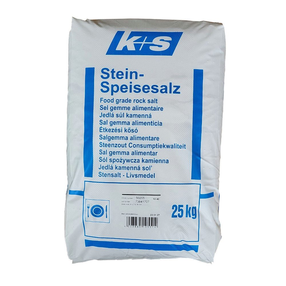 K+S Gewürz K+S Stein Speisesalz 0,7-0,16 25kg Kochsalz Gewürz
