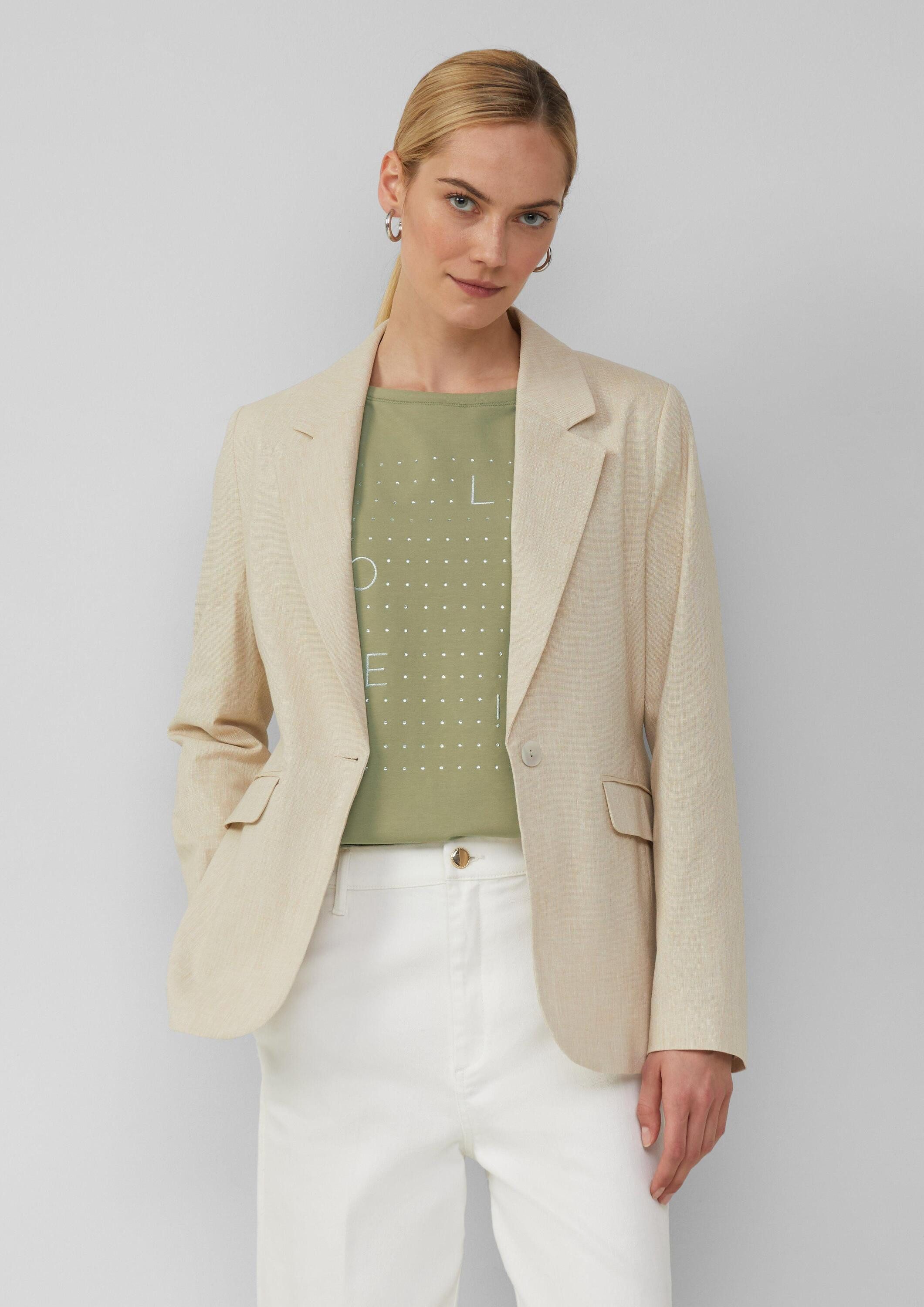 s.Oliver Jackenblazer Indoor-Blazer Slim-Fit-Blazer aus Leinenmix günstig online kaufen