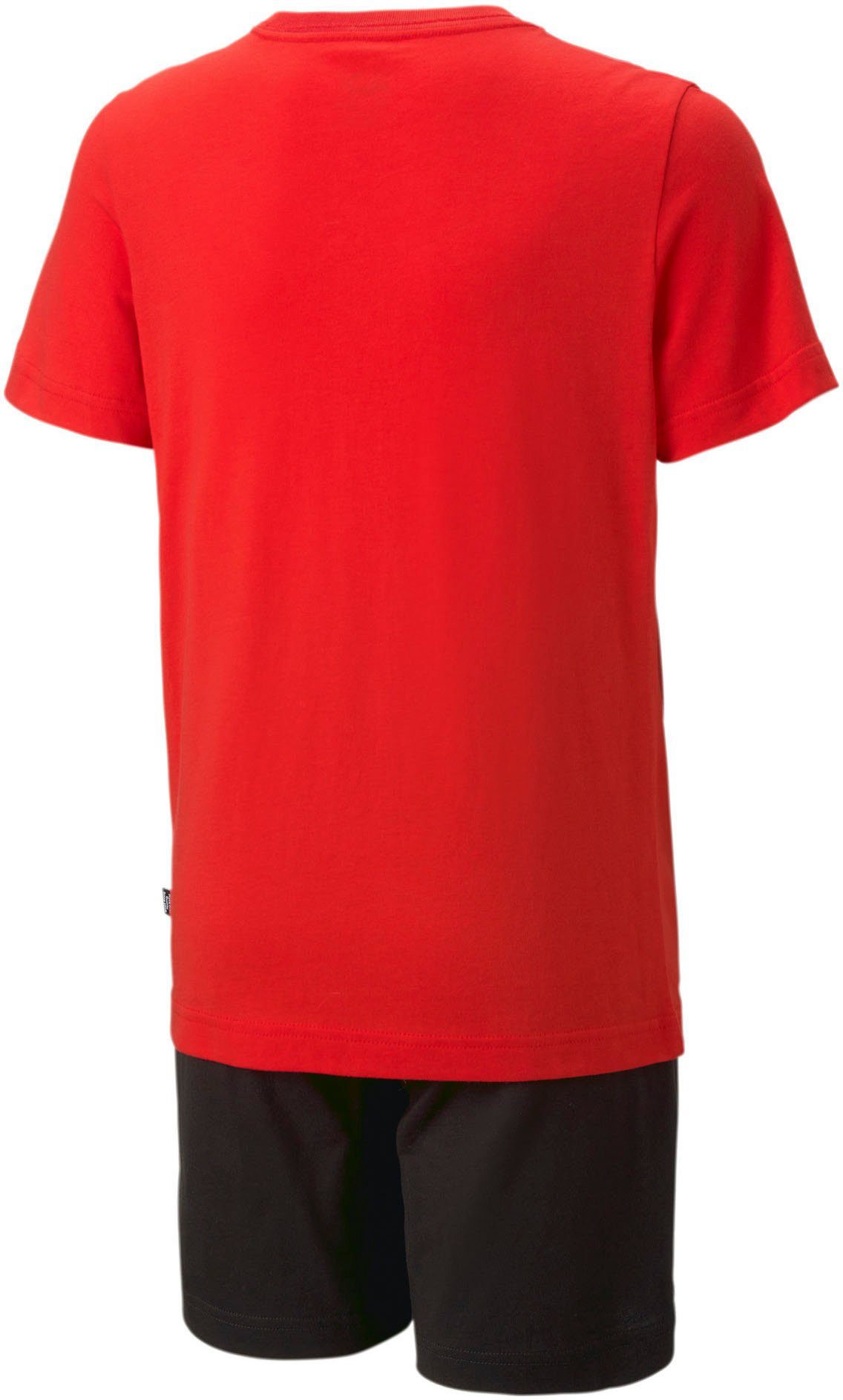 PUMA B (Set, rot SET JERSEY Trainingsanzug 2-tlg) SHORT