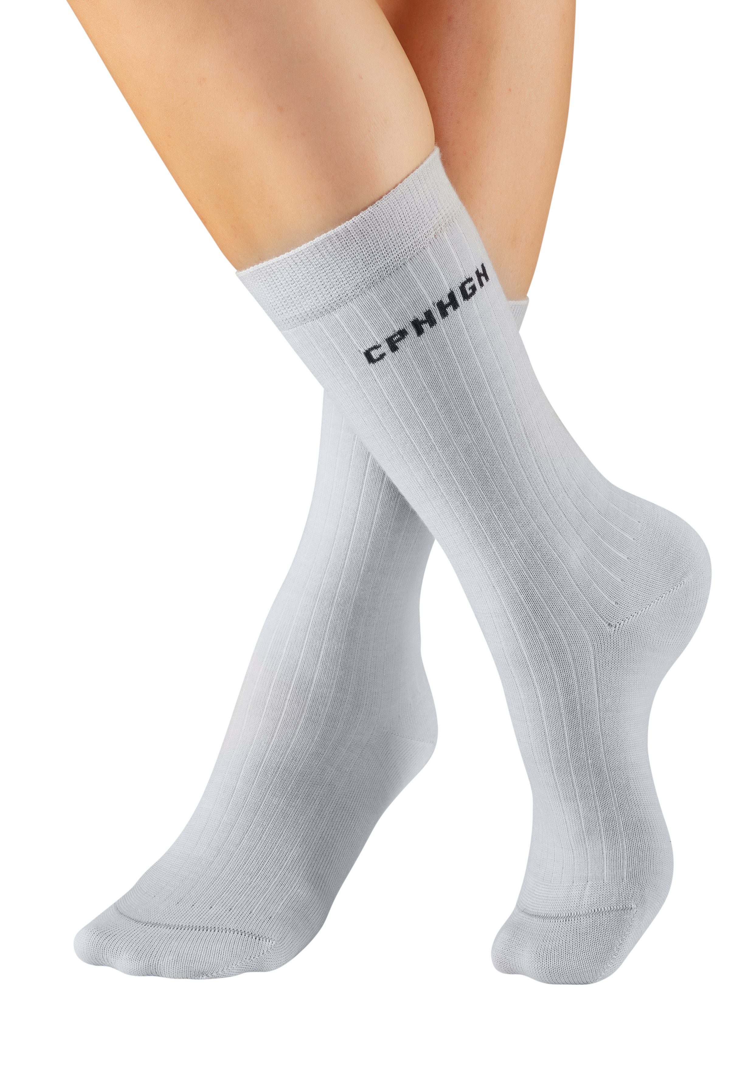 Copenhagen Studios Basicsocken (Packung, 2-Paar) gerippt, mit wärmender Wolle