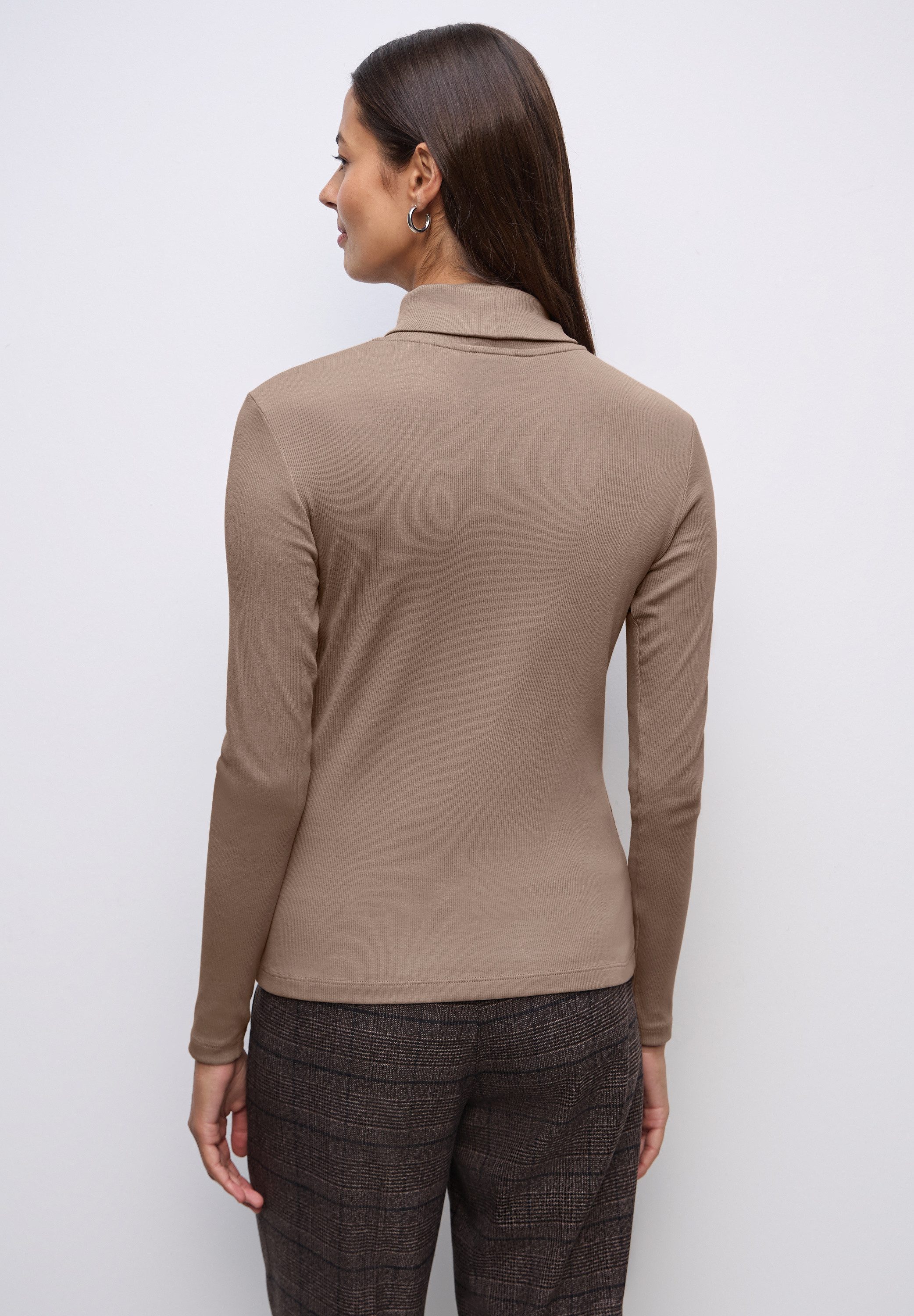 STREET ONE Langarmshirt mit Rippstrick-Struktur günstig online kaufen