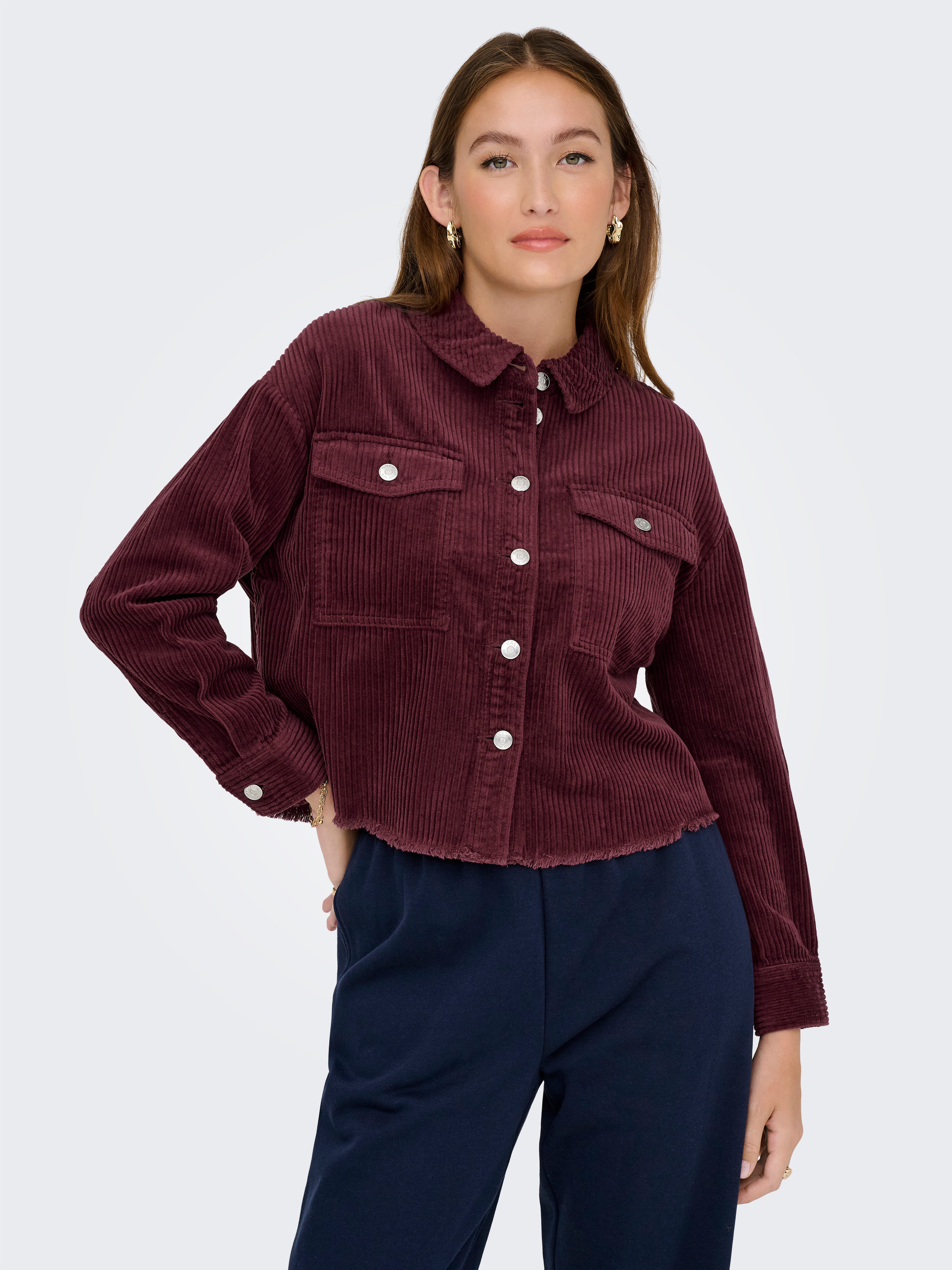 ONLY Cordjacke ONLMARINA-ENY L/S CORD JACKET PNT NOOS Baumwolle