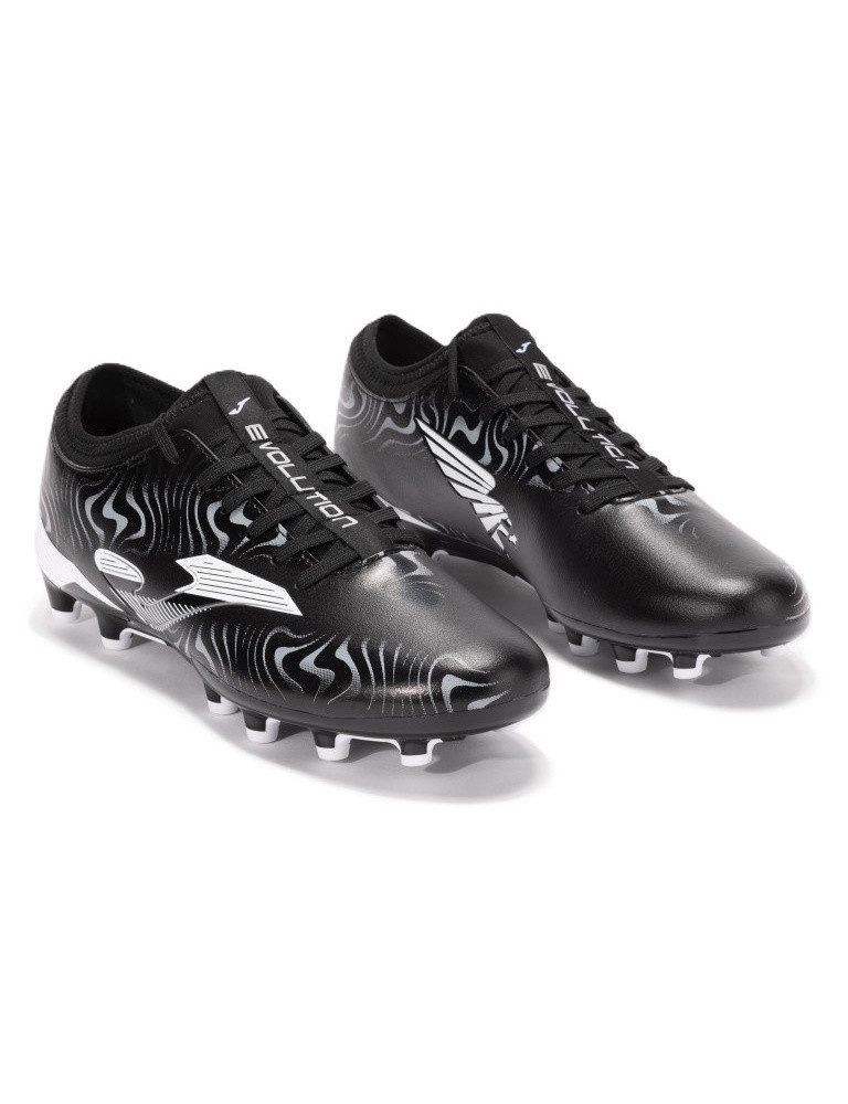 Joma Evolution 2501 FG (für feste Böden, Naturrasen) schwarz/weiss Herren Fußballschuh