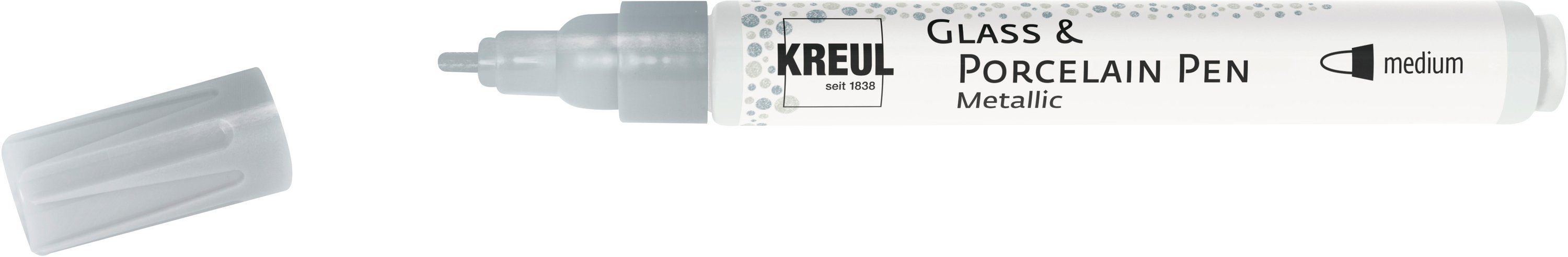 Kreul Lackmarker Porzellanmalstift Hobby Line, Lichtecht, Wasserbasis Silber