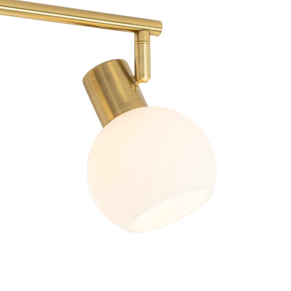 Qazqa LED Aufbaustrahler Anouk, ohne Leuchtmittel, E14, Gold, Art Deco, Gla günstig online kaufen