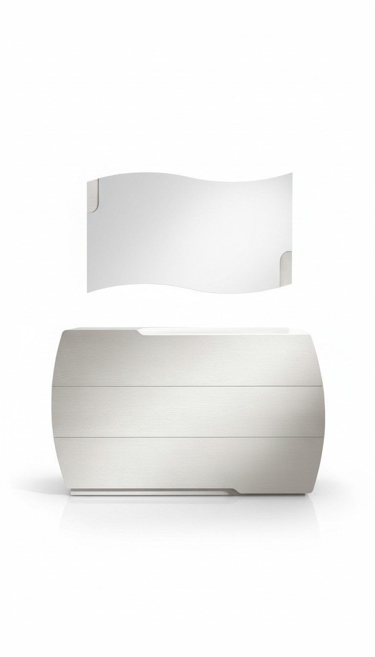Xlmoebel Spiegel Welle Hängespiegel in welliger Form, italienisches Design (1-St), Hergestellt in Europa