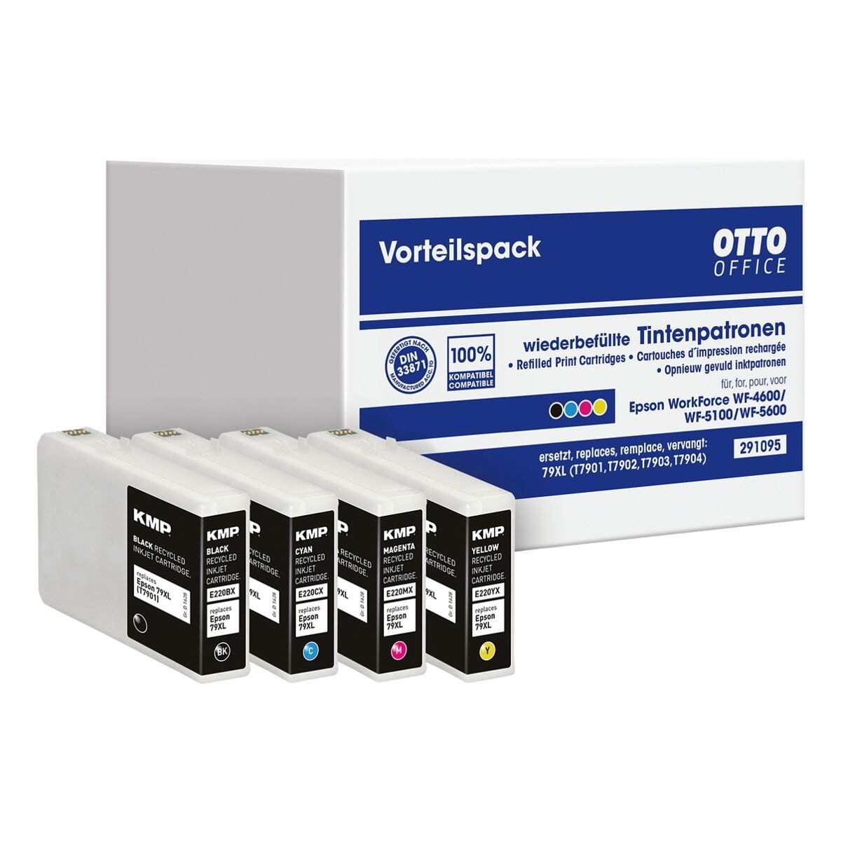 Otto Office T7901 / T7902 / T7903 / T7904 Tintenpatrone (4-tlg., ersetzt Epson »T7901 / T7902 / T7903 / T7904« Nr. 79XL)