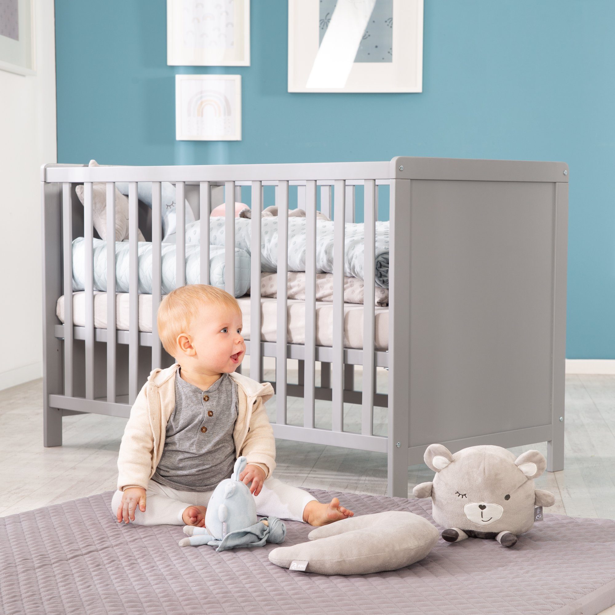 roba® Beistellbett taupe oder weiß, Gitterbett günstig online kaufen
