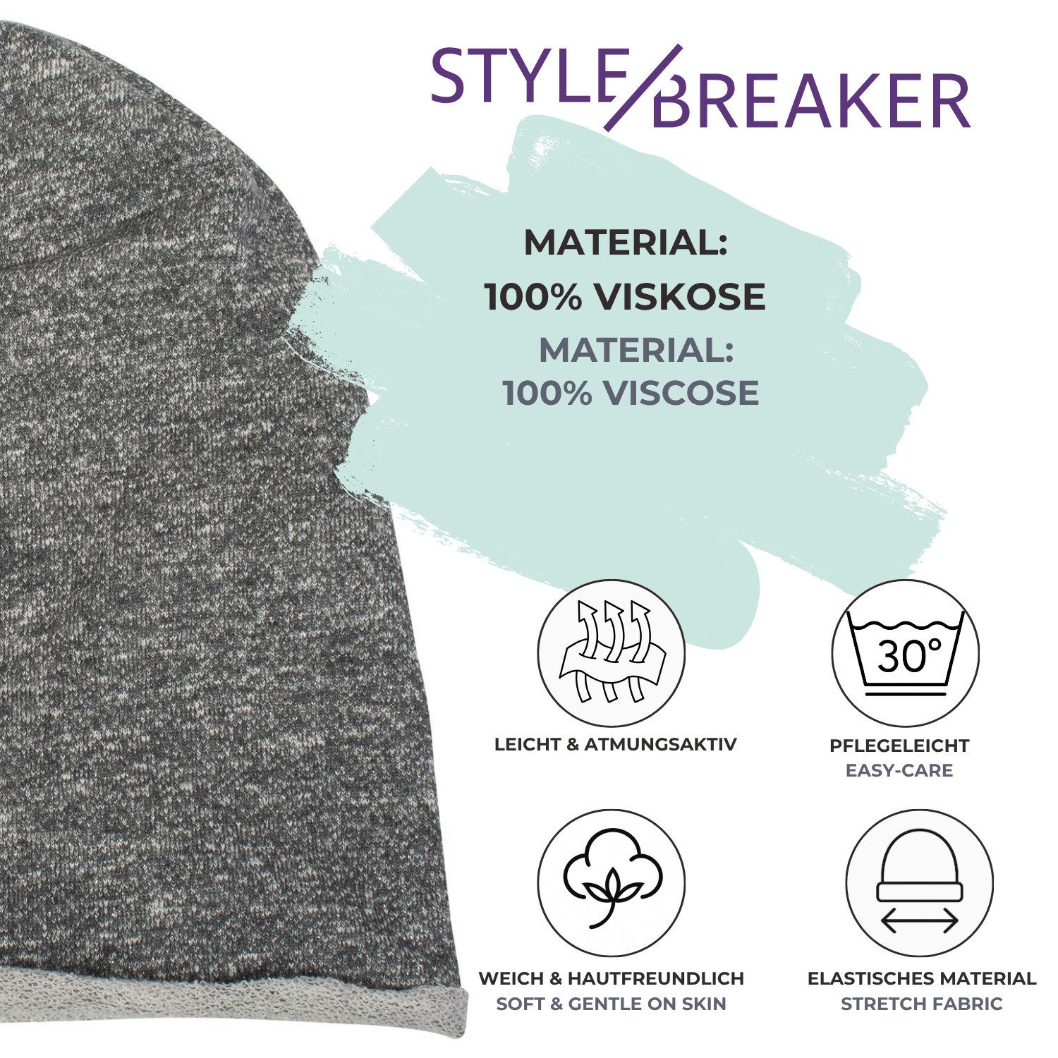 styleBREAKER Beanie Beanie Mütze mit All Over Glitzer (1-St)