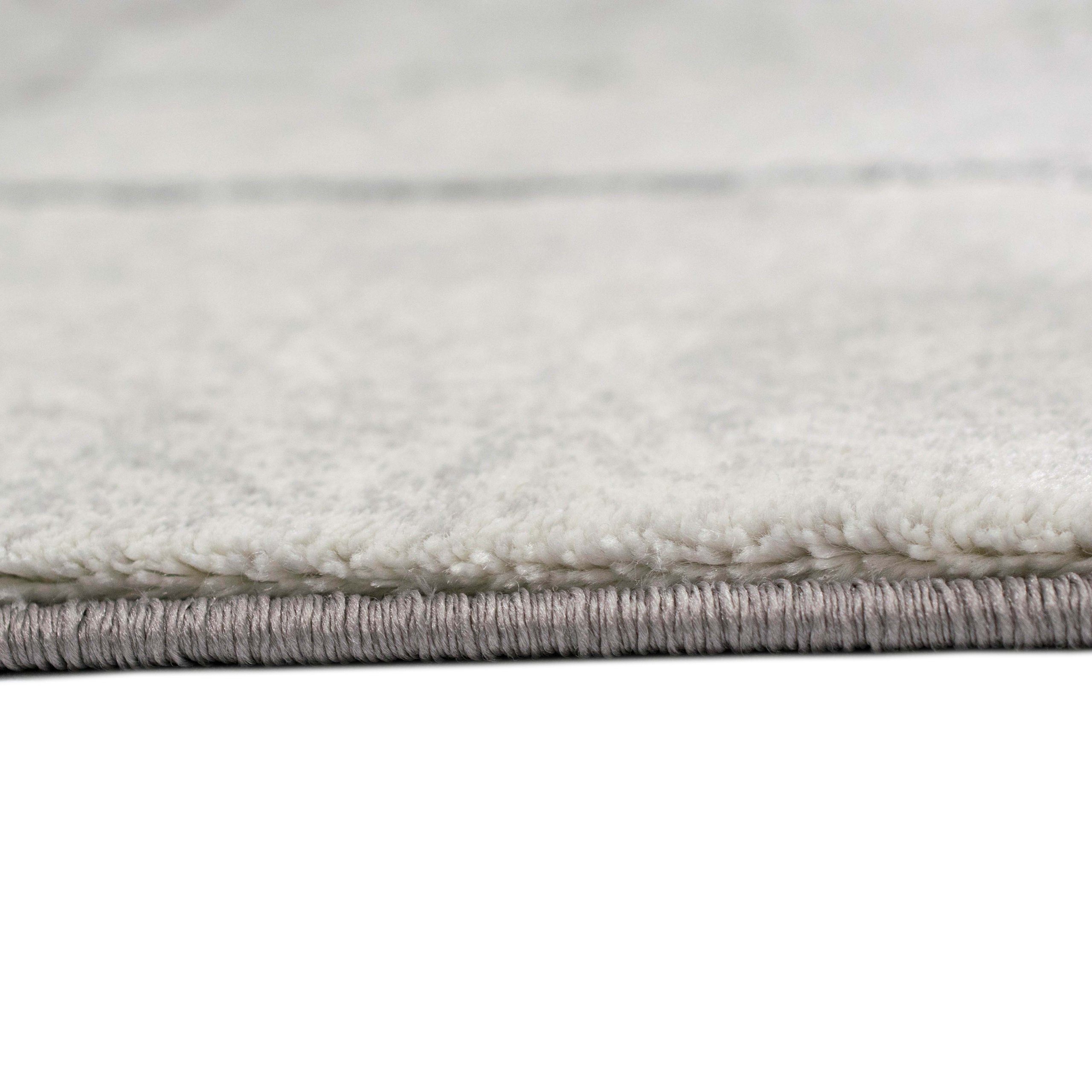TeppichHome24 Teppich Wohnzimmerteppich abstrakt in grau creme, rechteckig