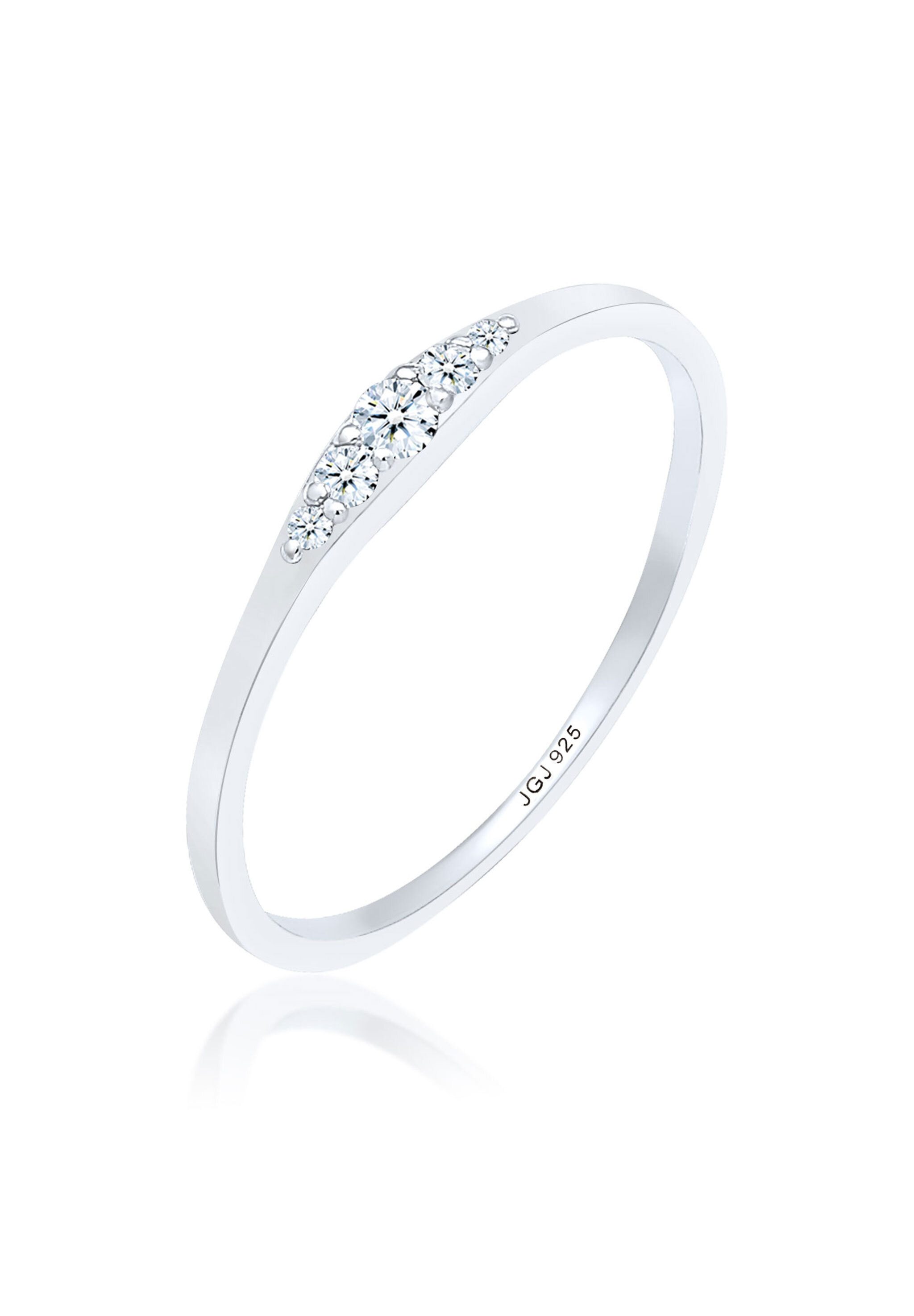 Elli DIAMONDS Verlobungsring Verlobungsring Diamant (0.09 ct) 925 Silber