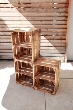 Teramico Holzkiste Holzkisten 3 x 40x30x25cm Ablage kurz, Aufbewahrungsbox