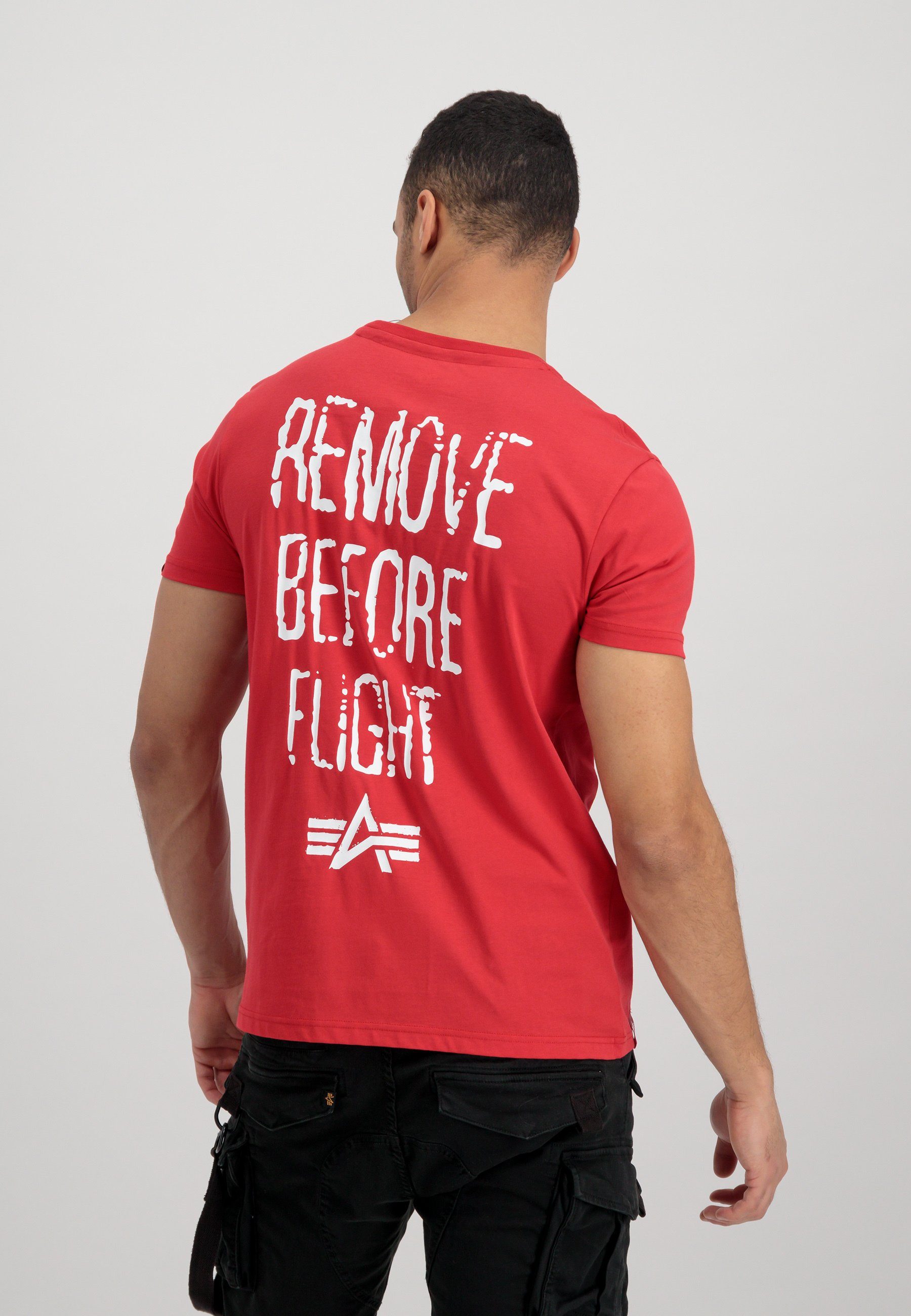 Alpha Industries T-Shirt Alpha red/white Industries Men T-Shirts Moto - speed T RBF