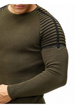 RedBridge Strickpullover Little Rock mit gestreiften Schultern