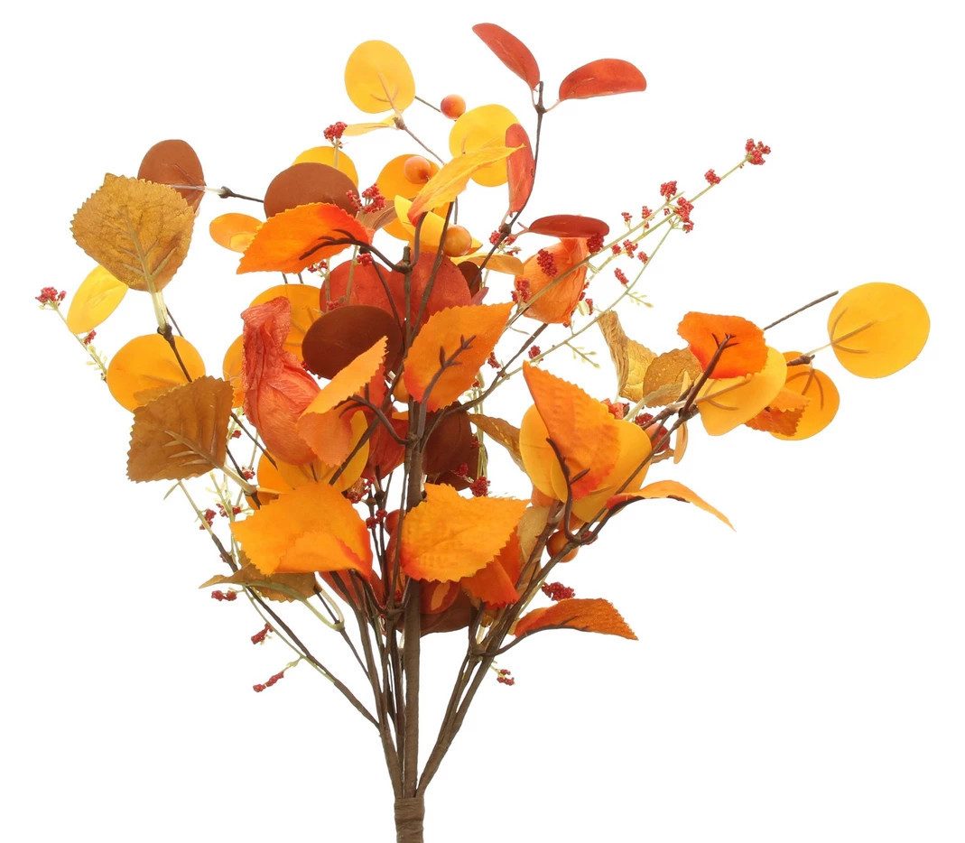 Kunstzweig Herbstfarben Bouquet Pflanze Herbst Tisch günstig online kaufen