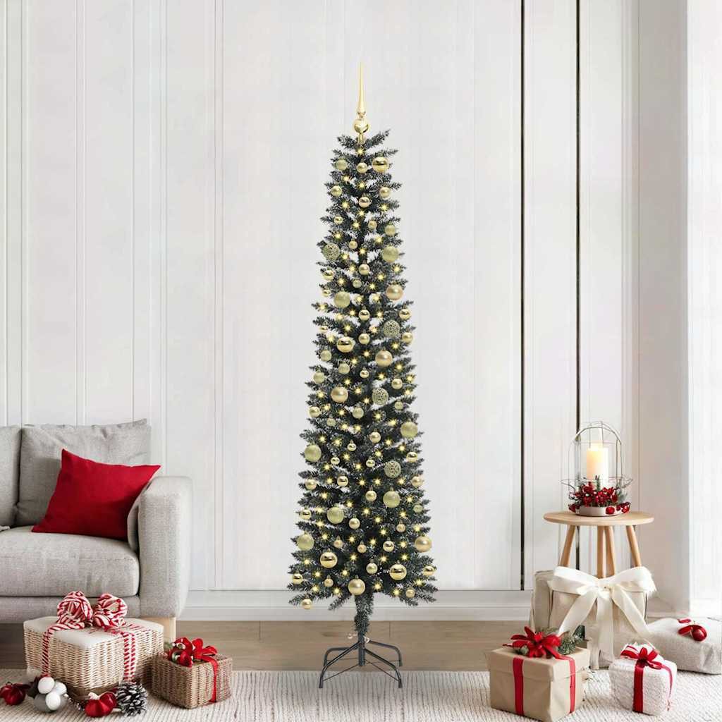 vidaXL Künstlicher Weihnachtsbaum vidaXL Künstlicher Weihnachtsbaum mit 300 LEDs mit Ständer Grün 210 cm