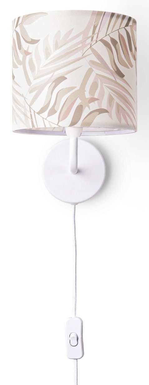 Paco Home Wandlampe Innen Nachtlicht 126, Deko Kinder Kuba Wandleuchte Leuchtmittel, Lampenschirm Palme ohne Wohnzimmer