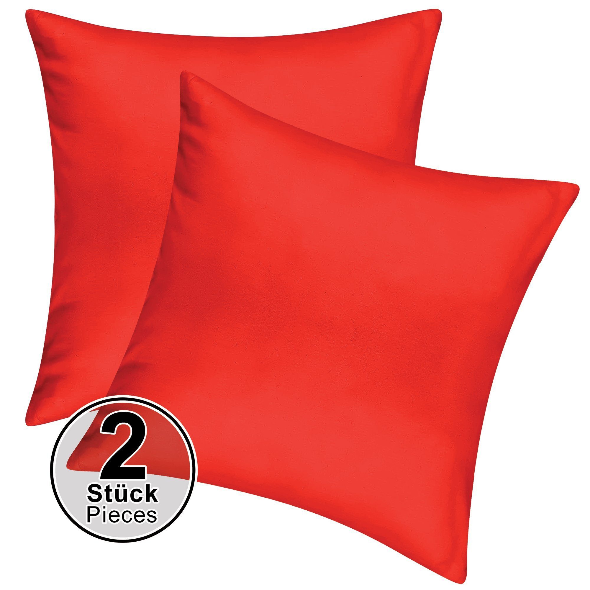 Pataya Kissenbezug 100% Baumwolle, weiche Kopfkissenbezug, Kissenhülle, Kissenbezüge, (2 Stück), Weich und Atmungsaktiv, Jersey, 140 g/m² – Bild 2 von 5