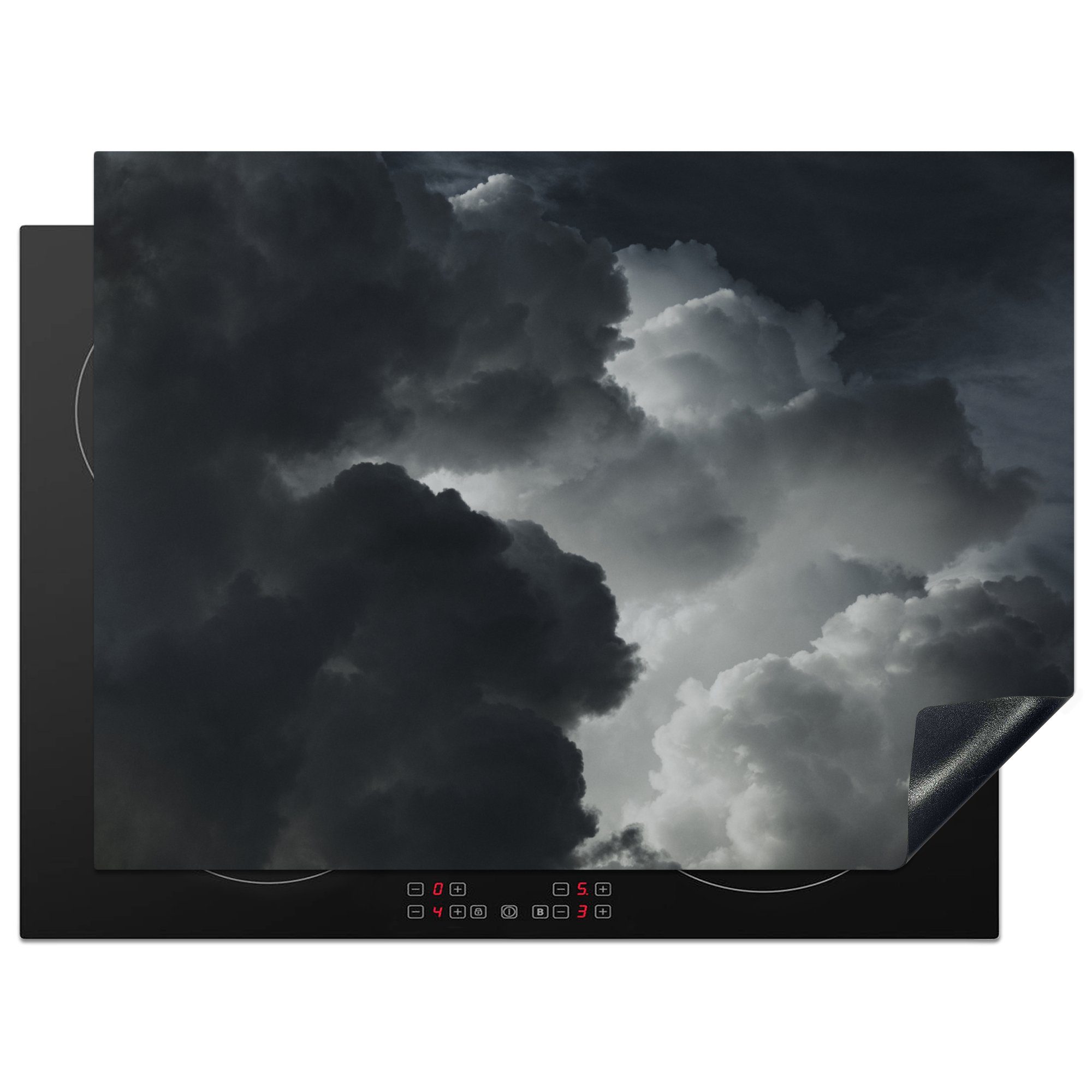 MuchoWow Herdblende-/Abdeckplatte Abstrakte Wolken, Vinyl, (1 tlg), 70x52 cm, Mobile Arbeitsfläche nutzbar, Ceranfeldabdeckung