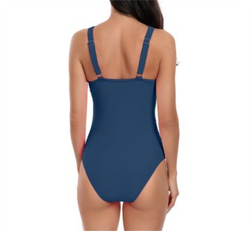 Wrathquake Badeanzug Damen-Badeanzug mit V-Ausschnitt und formender Bauchkontrolle