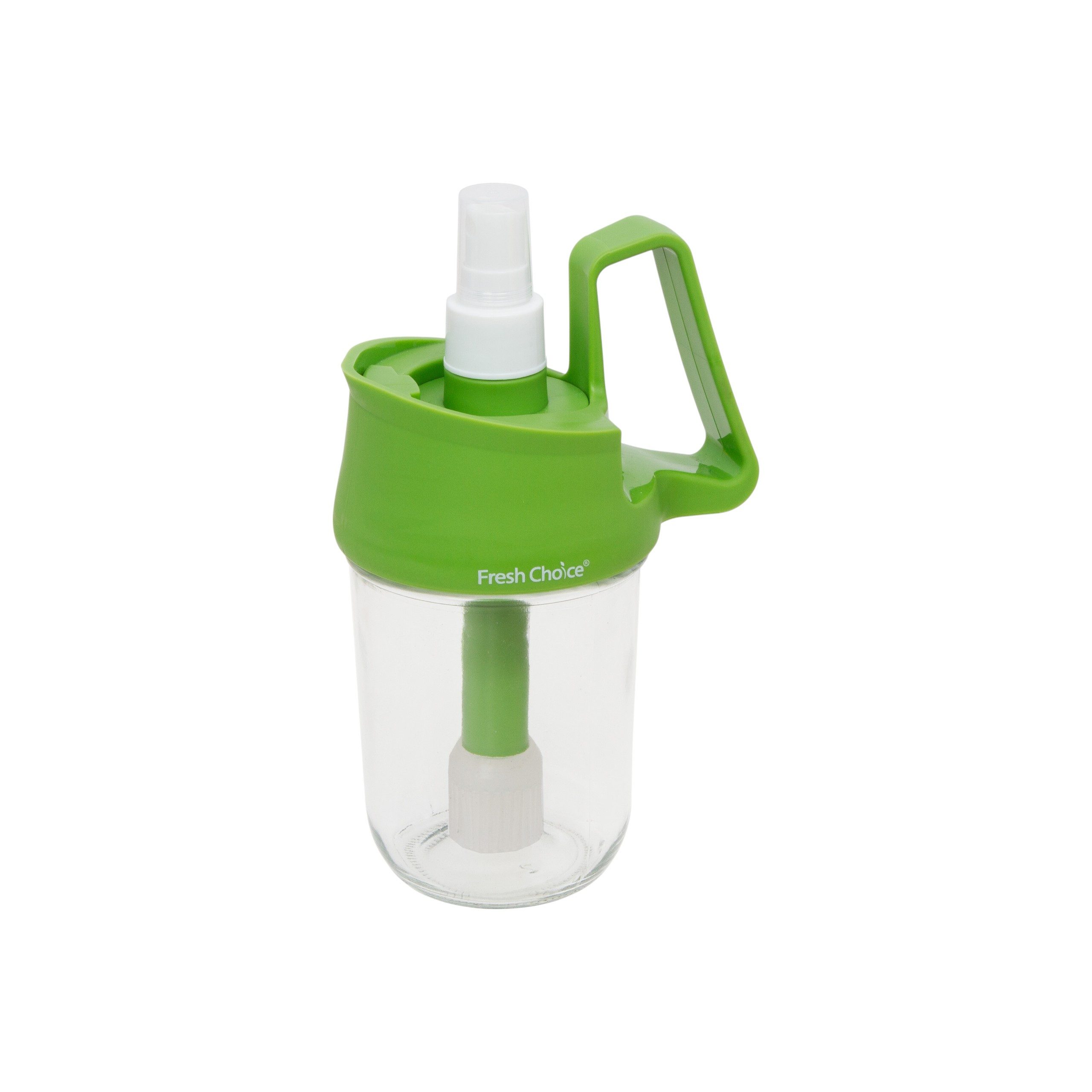 Fresh Choice Ölspender Ölausgießer mit Glas & Adapter – Perfekt dosieren, frisch genießen