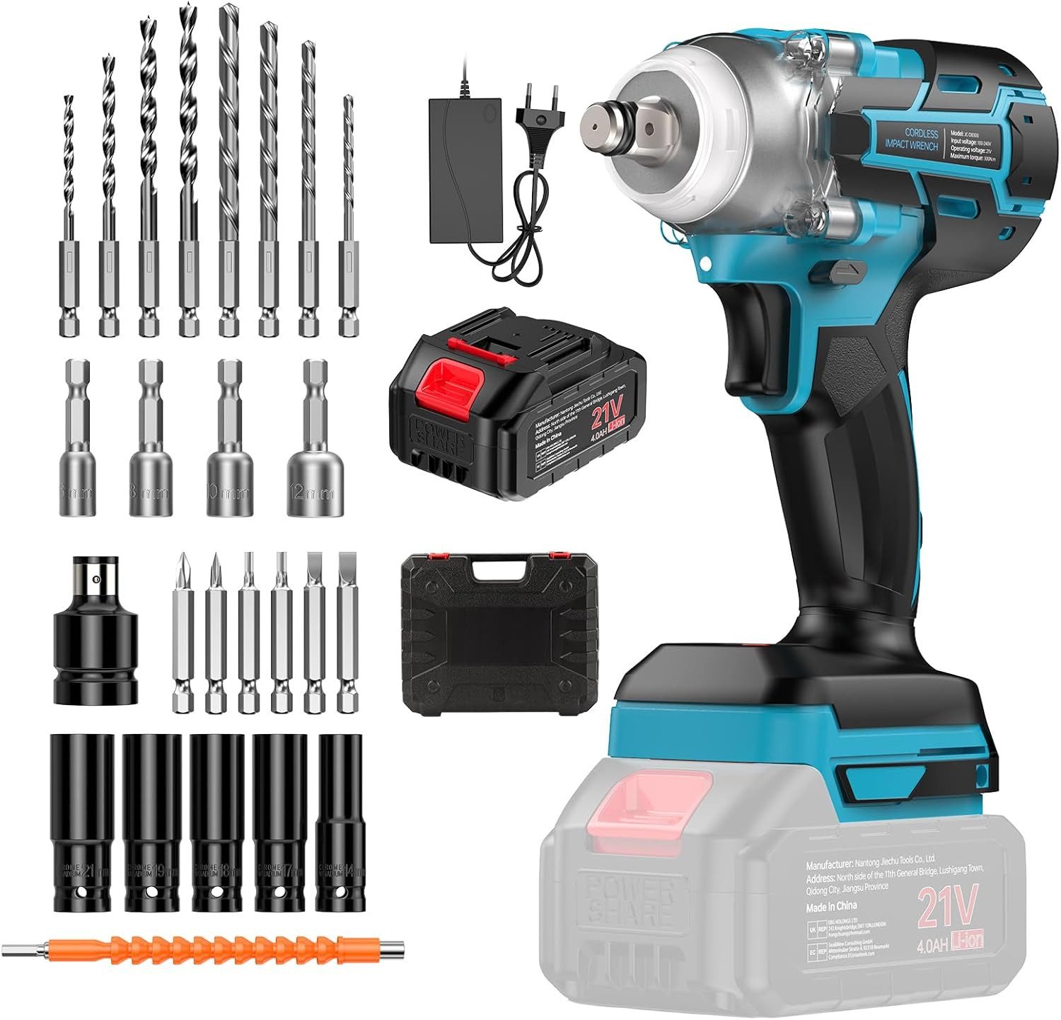 Pdgrid Akku-Bohrschrauber 21V Brushless Motor Elektrischer Schlagschrauber günstig online kaufen