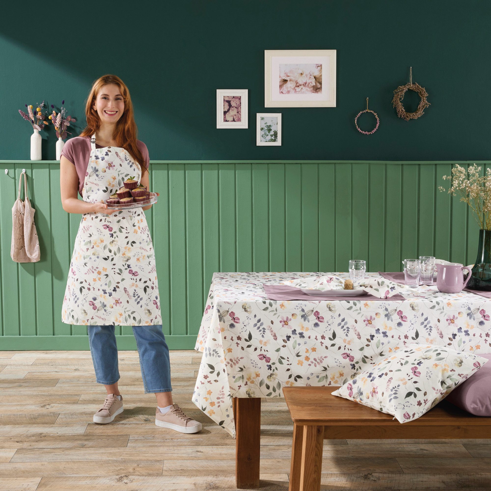 REDBEST Kochschürze Schürze, Baumwolle Blumen günstig online kaufen