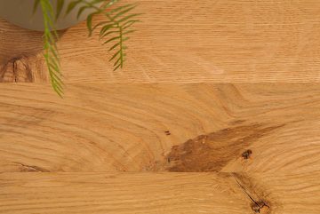 riess-ambiente Couchtisch THOR 110cm natur / anthrazit (Einzelartikel, 1-St), Wohnzimmer · Eiche-Massivholz · geölt · X-Gestell · Metall · Design