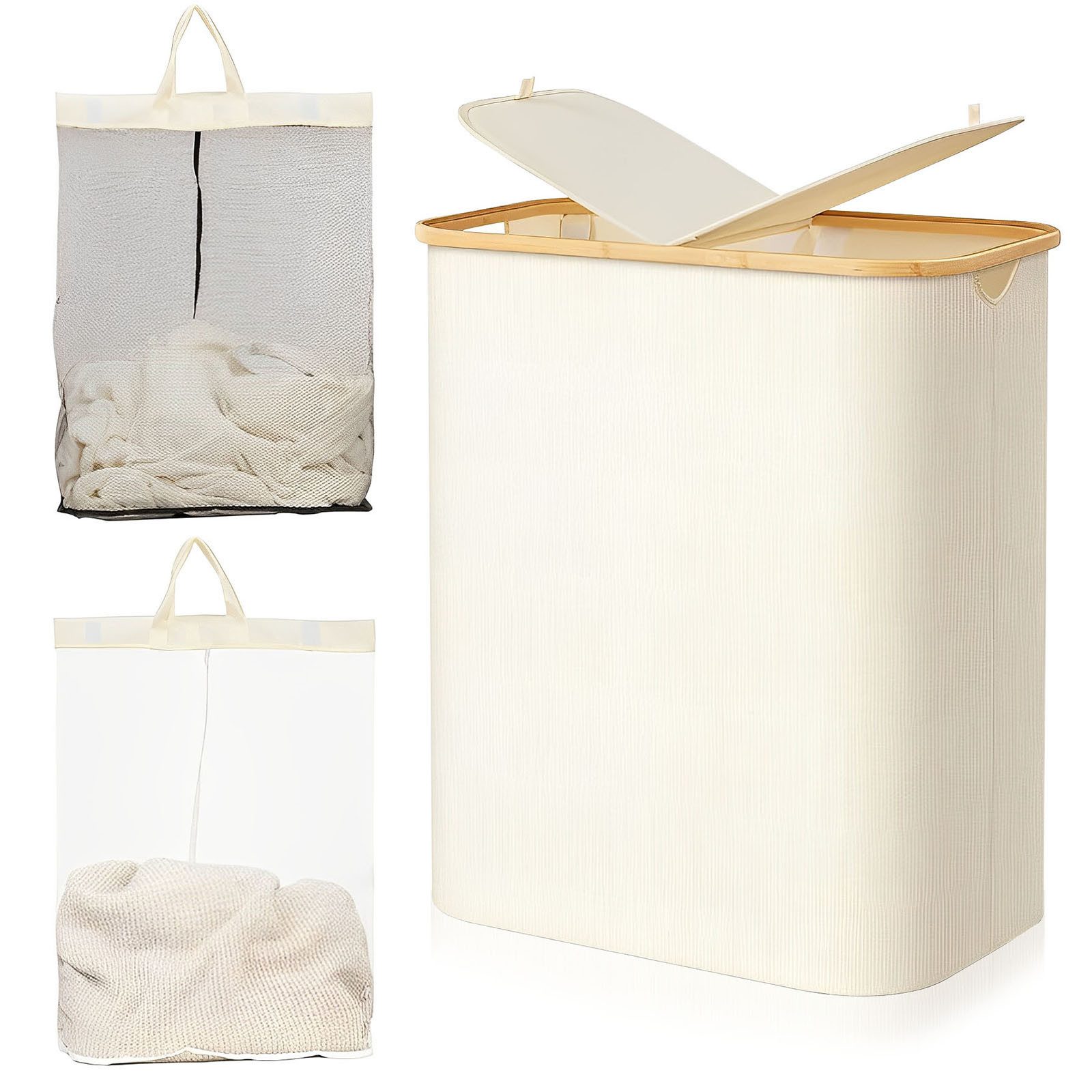 BlingBin Wäschekorb 150L Wäschekorb mit Herausnehmbarer und Waschbarer Inne günstig online kaufen