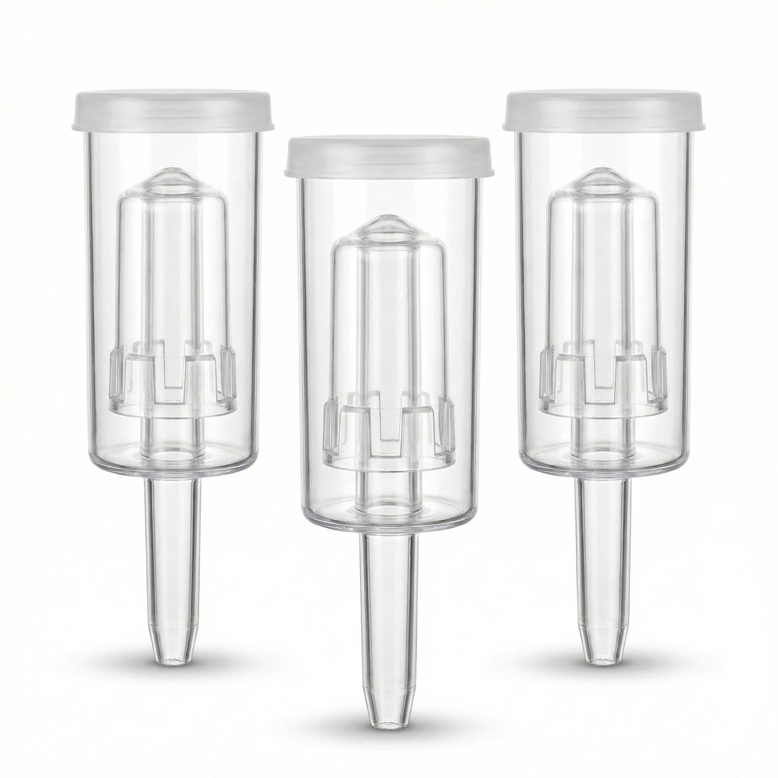 Lantelme Weinthermometer 3 Gärröhrchen Kunststoff 12cm Gärspund mit Deckel für Bier Wein Most, Gärrohr ideal geeignet für gängige Gärbehälter bis 50 Liter