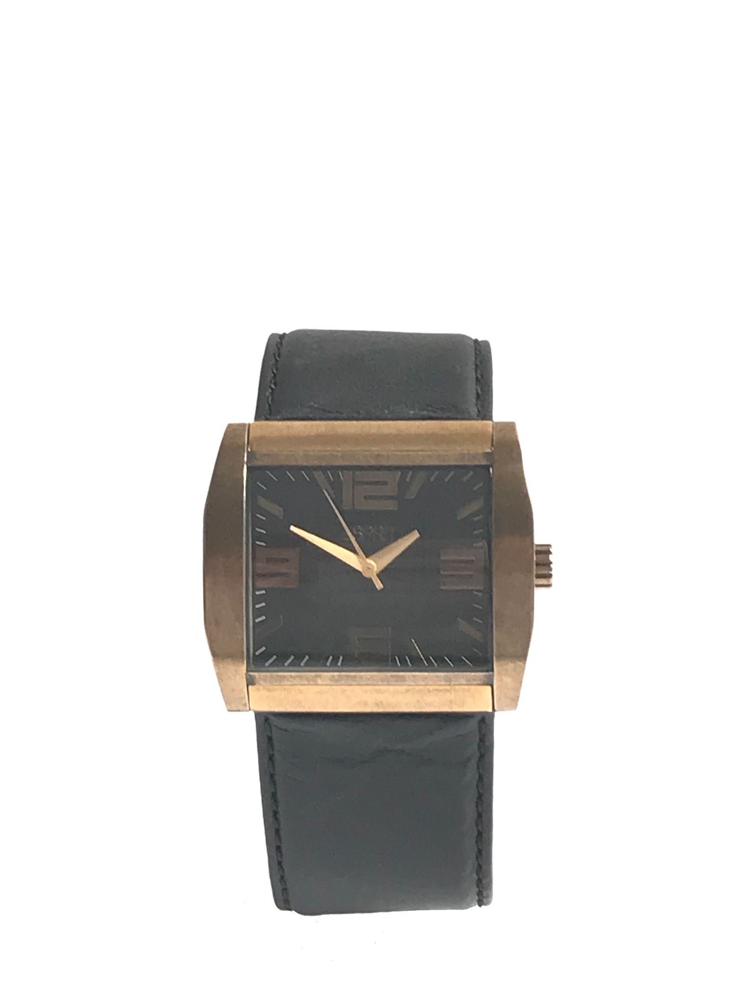 Esprit Quarzuhr Full Saturation Black, aus Edelstahl, Lederband, Schwarz, Bronze, Dornschließe