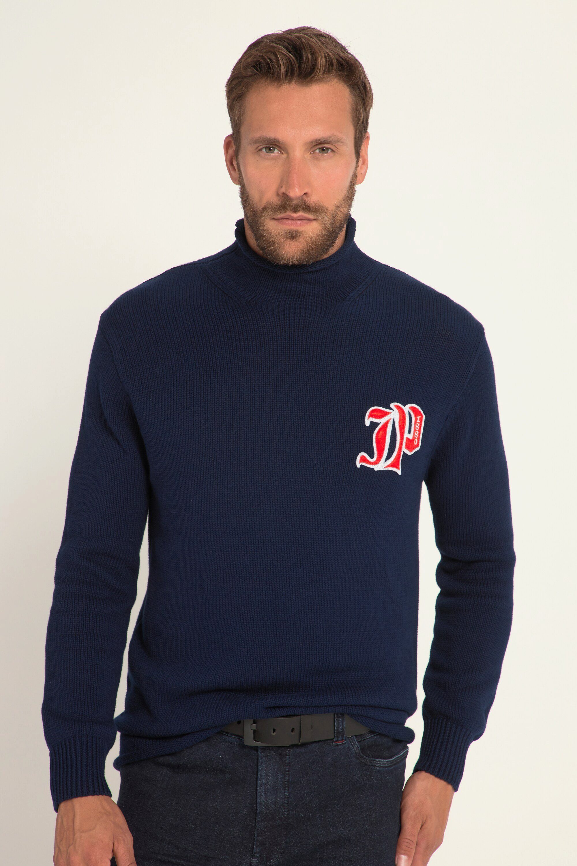 Rundhalspullover Rollkragenpullover kerniger Strick