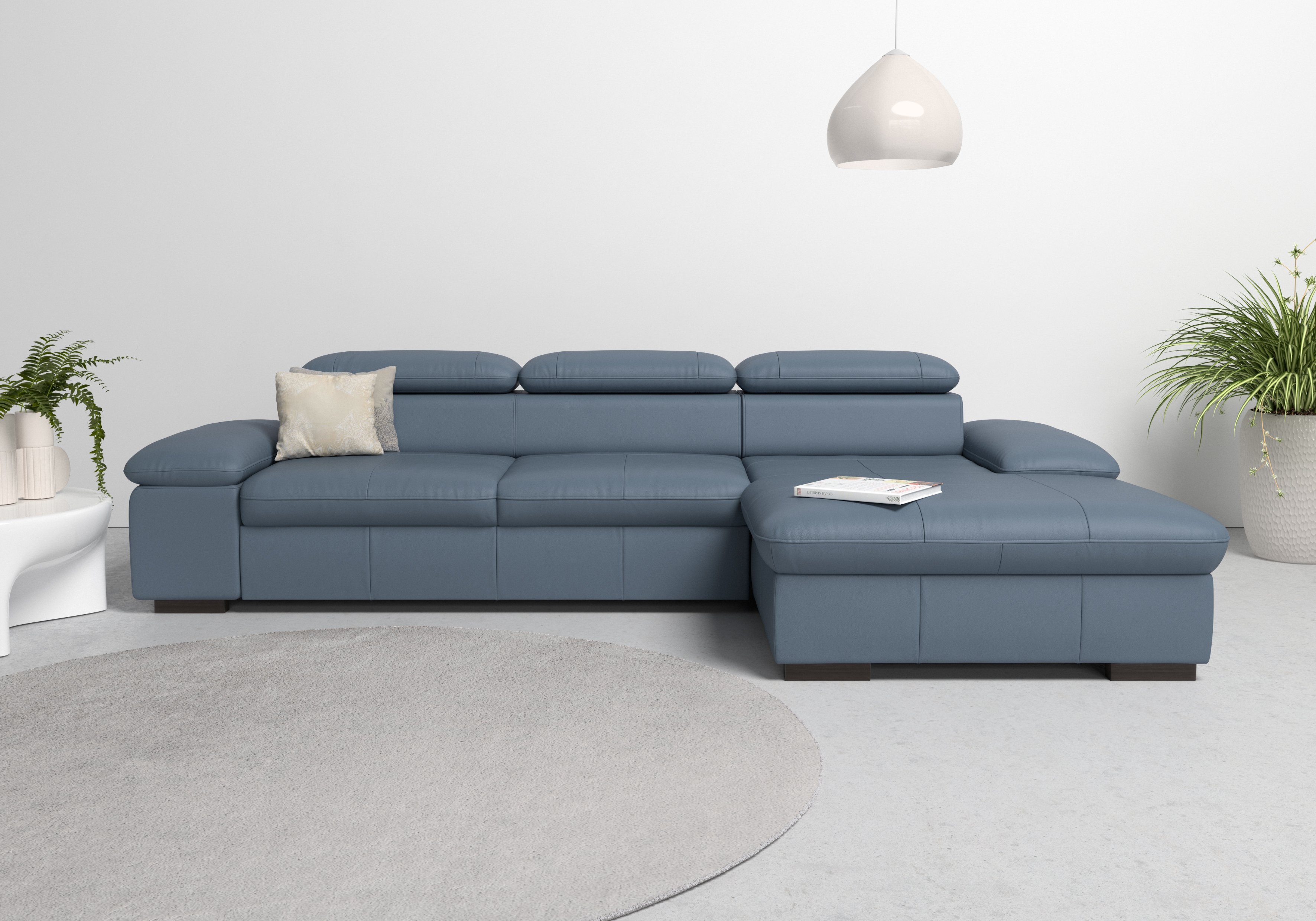 Home affaire Ecksofa Alberto L-Form, mit Kopfteilverstellung, wahlweise mit Bettfunktion