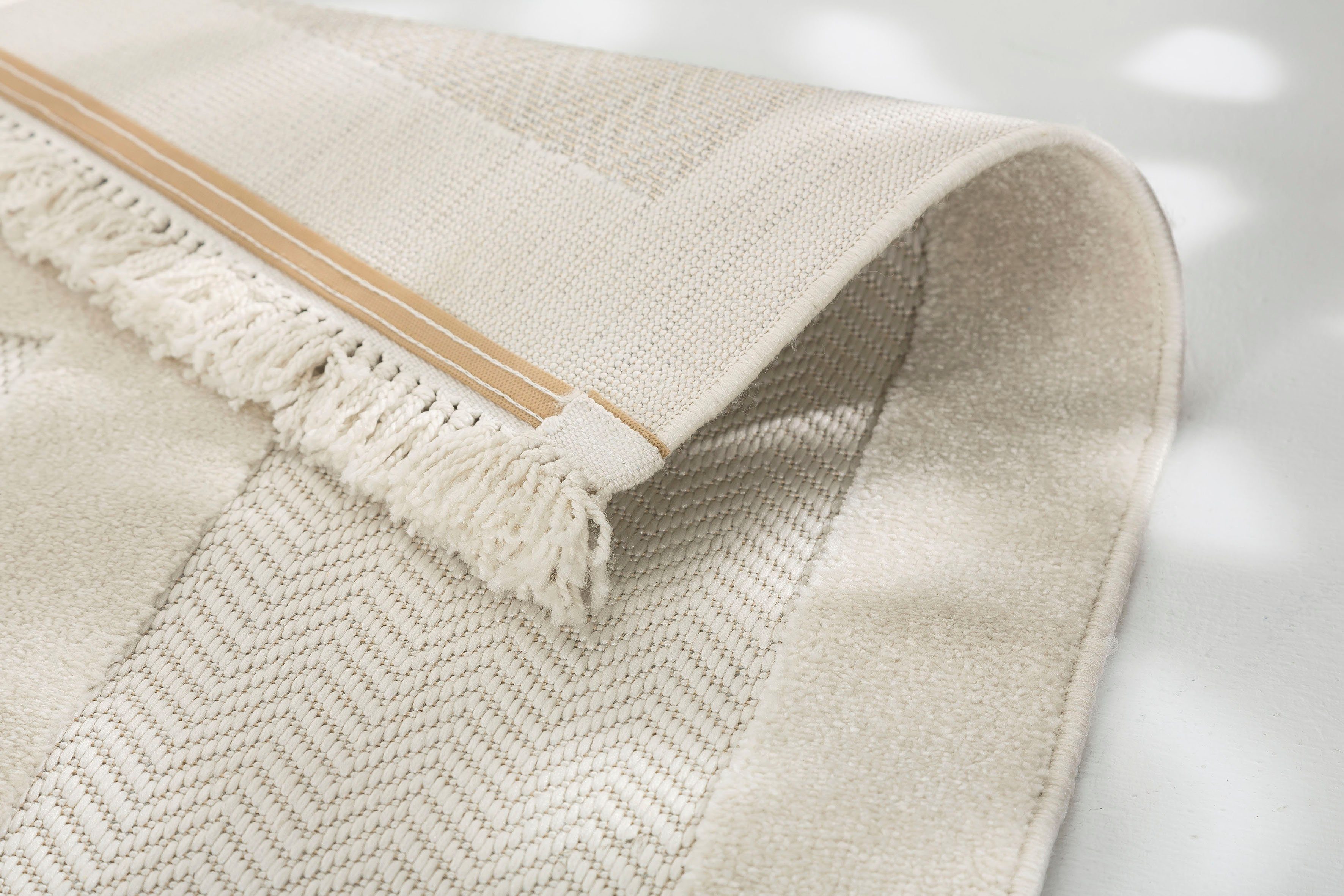 SCHÖNER WOHNEN-Kollektion Teppich Summer 6352, rechteckig, Höhe: 6 mm, Hoch Tief Struktur, Robuster Teppich, Terasse, Balkon